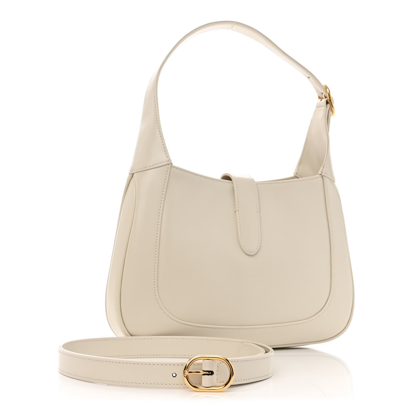 Boarded Dyana Lux Calfskin Small Jackie 1961 Hobo Mystic White