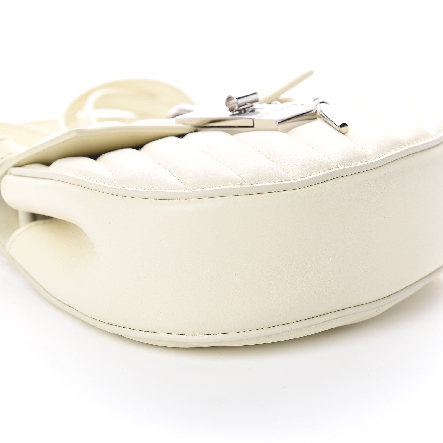 Chloe Calfskin Quilted Mini Drew Bijou Shoulder Bag Natural White 6 of 7