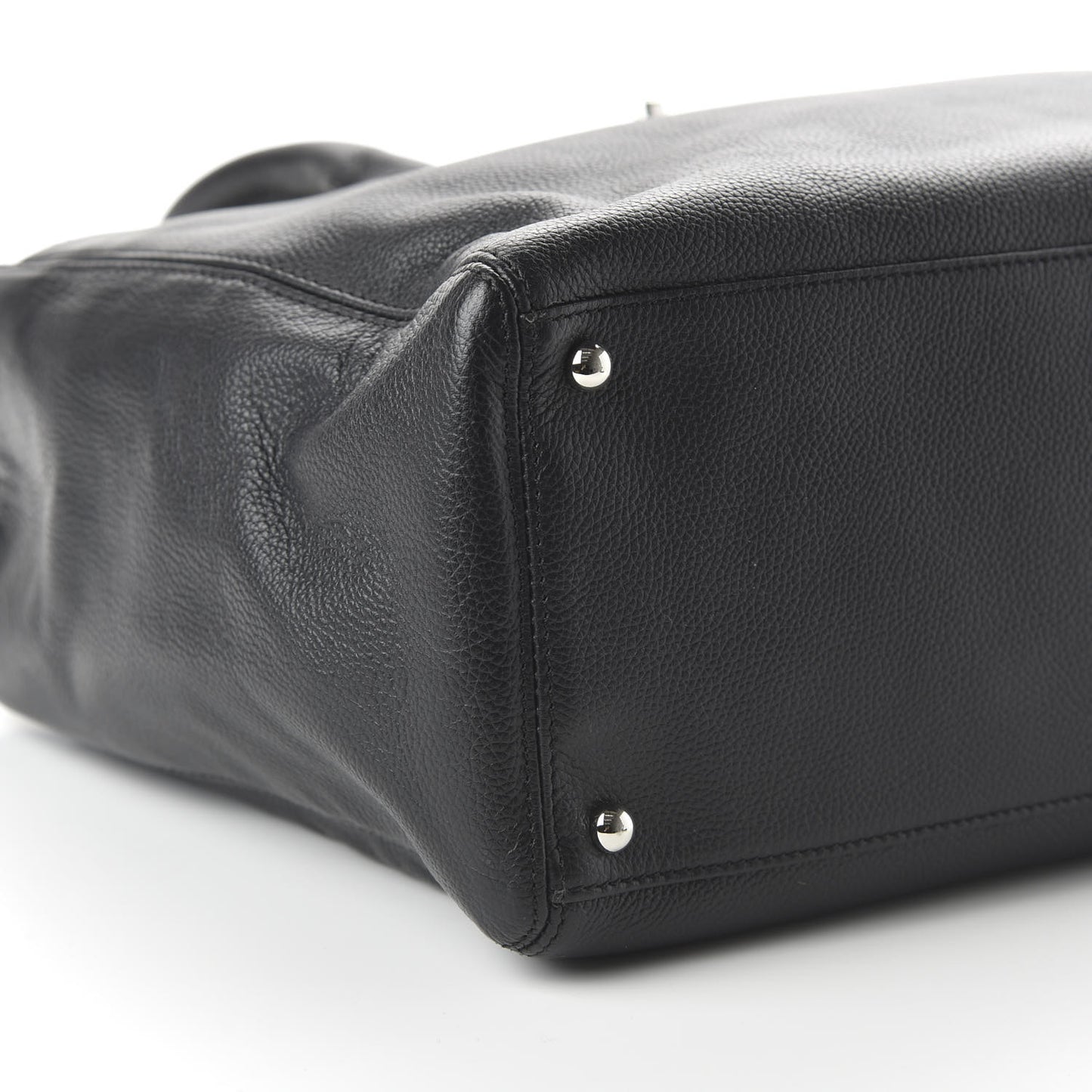 Calfskin Cerf Executive Shopper Tote Black