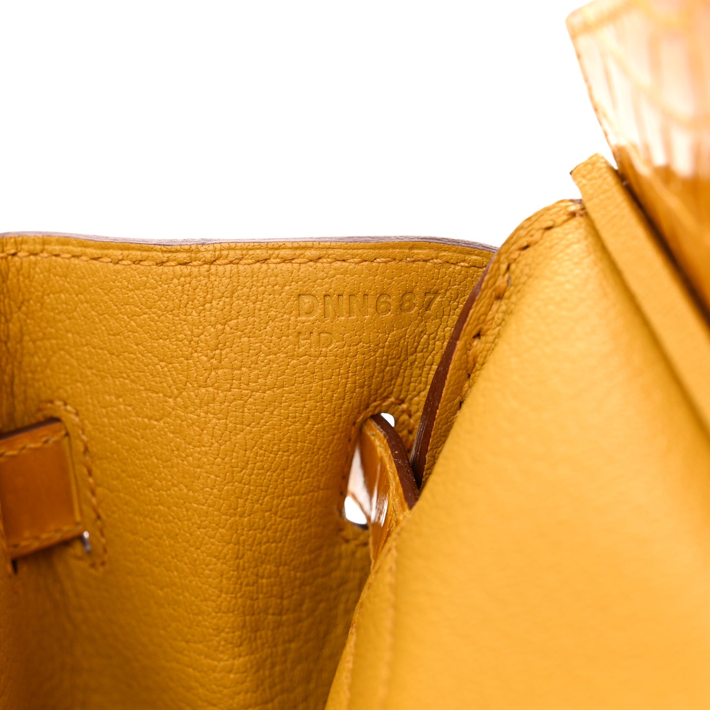 Togo Shiny Niloticus Crocodile Birkin Touch 30 Jaune Ambre