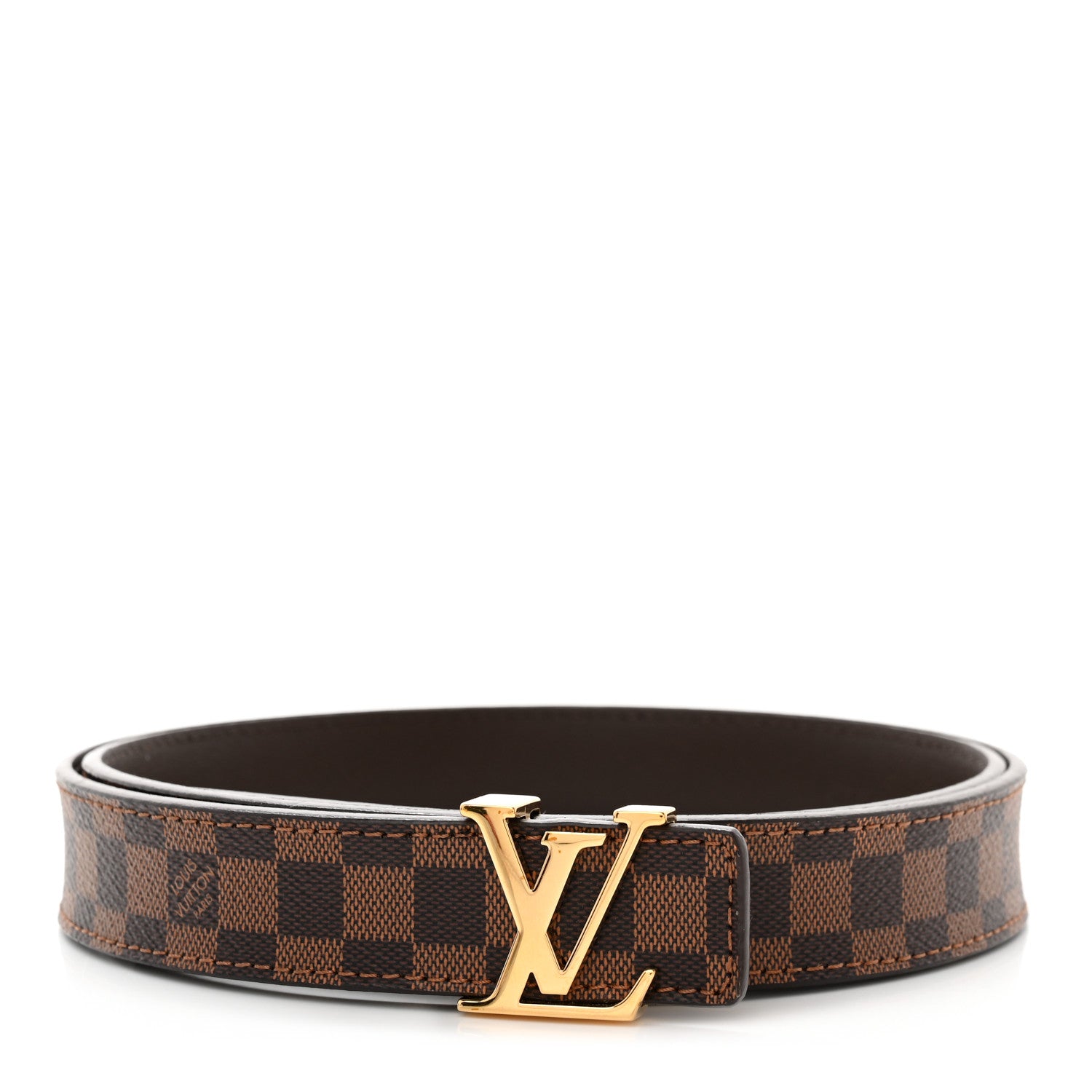 Louis Vuitton Mini Damier Ebene 25mm LV Initiales Belt 85 34 1 of 5