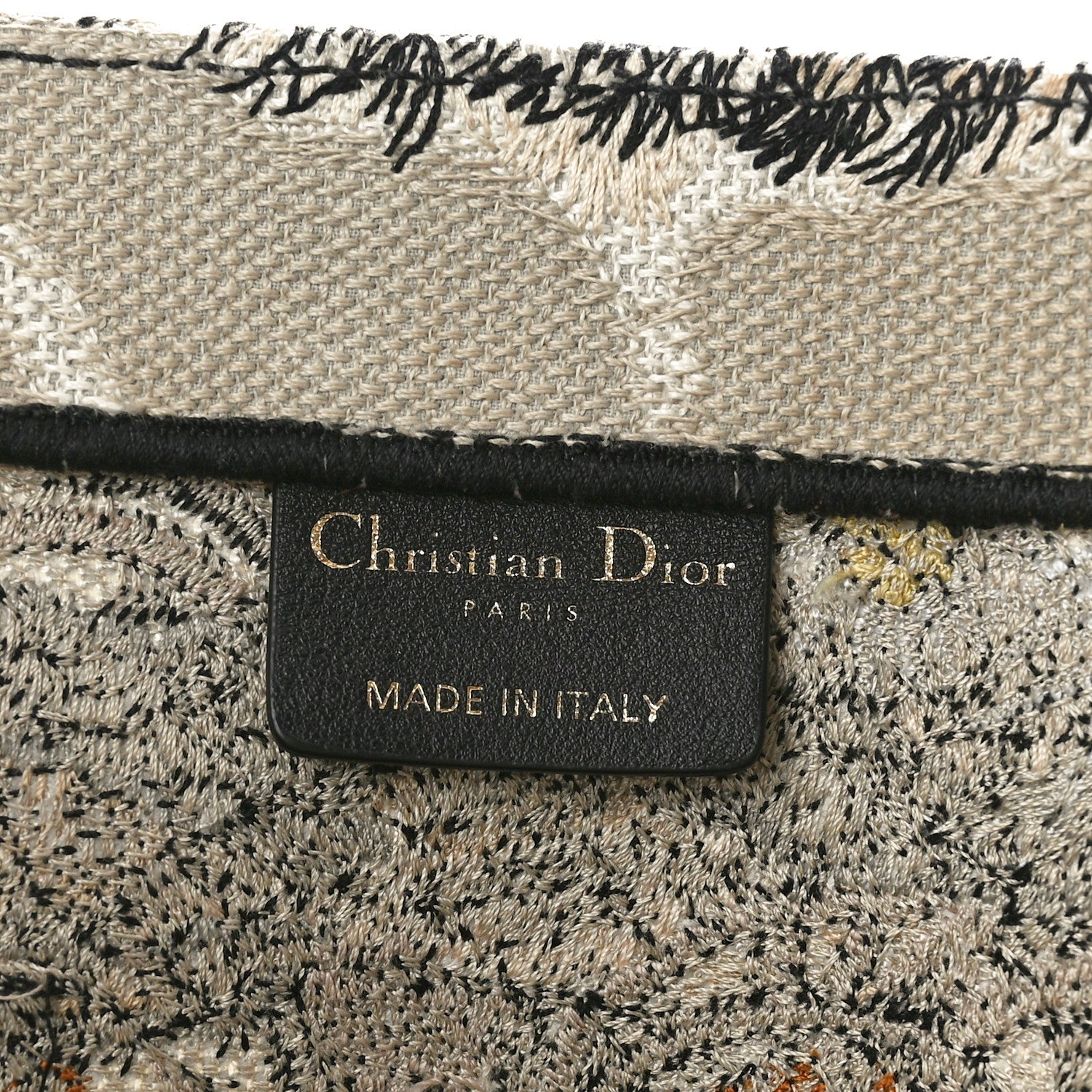 Christian Dior Canvas Embroidered Large Desert Printed Book Tote Beige Multicolor 6 of 13