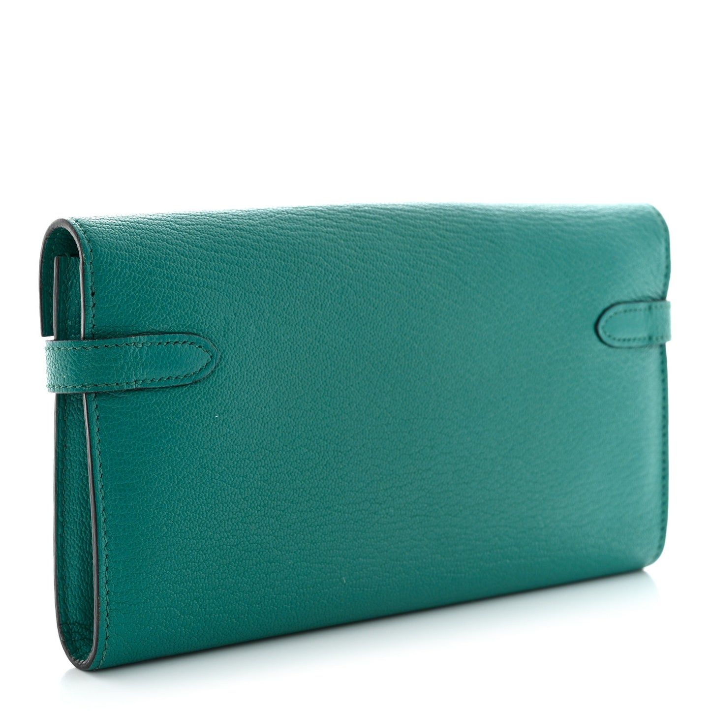 Chevre Mysore Kelly Longue Wallet Bleu Paon