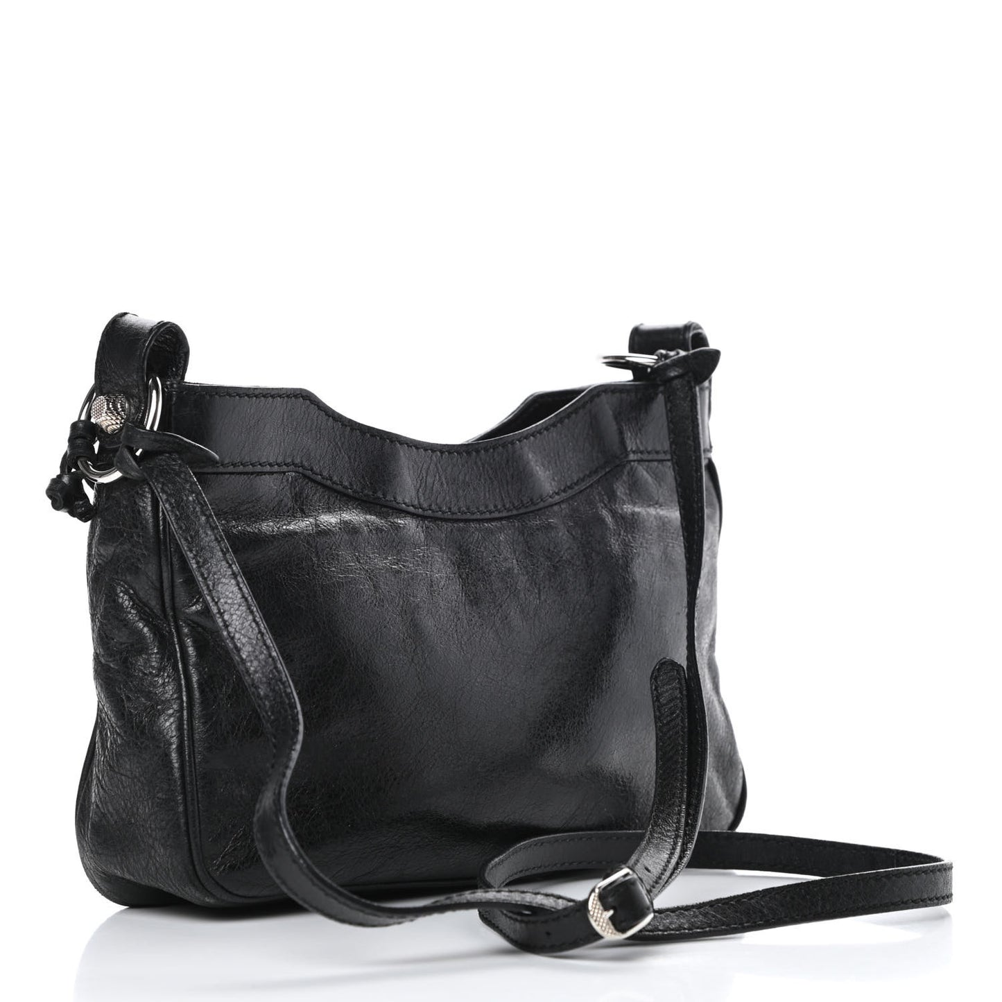 Agneau Giant 12 Silver Hardware Hip Black