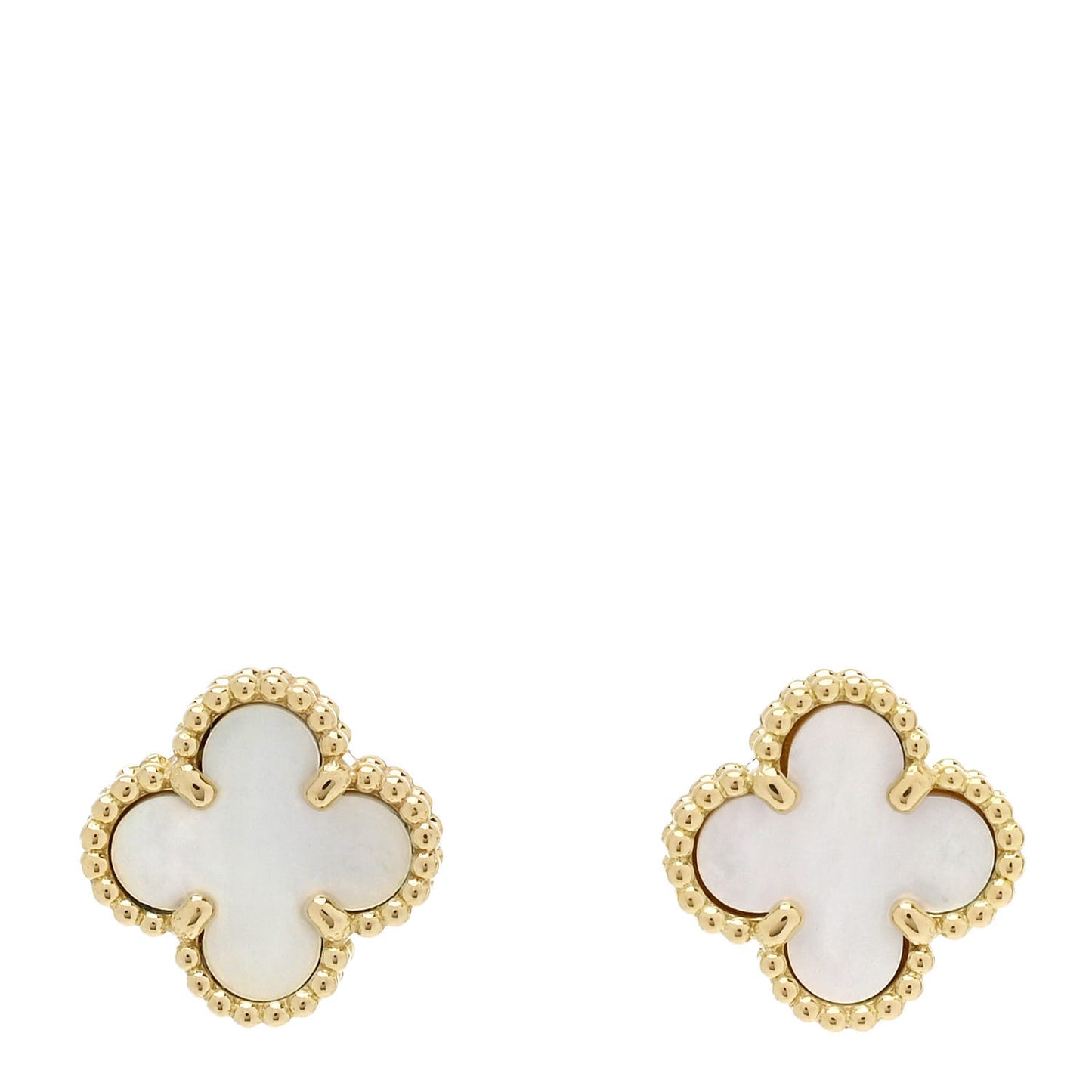 18K Yellow Gold Mother of Pearl Sweet Alhambra Earrings
