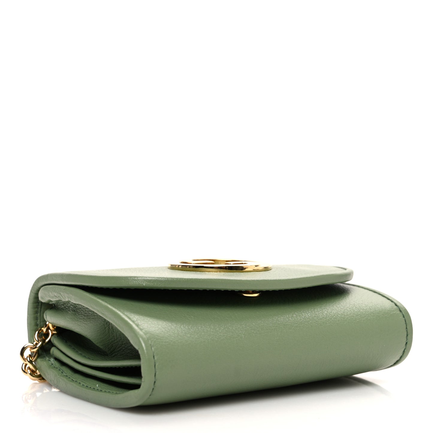 Roxy Calfskin Medium Blondie Chain Wallet Salamander Green
