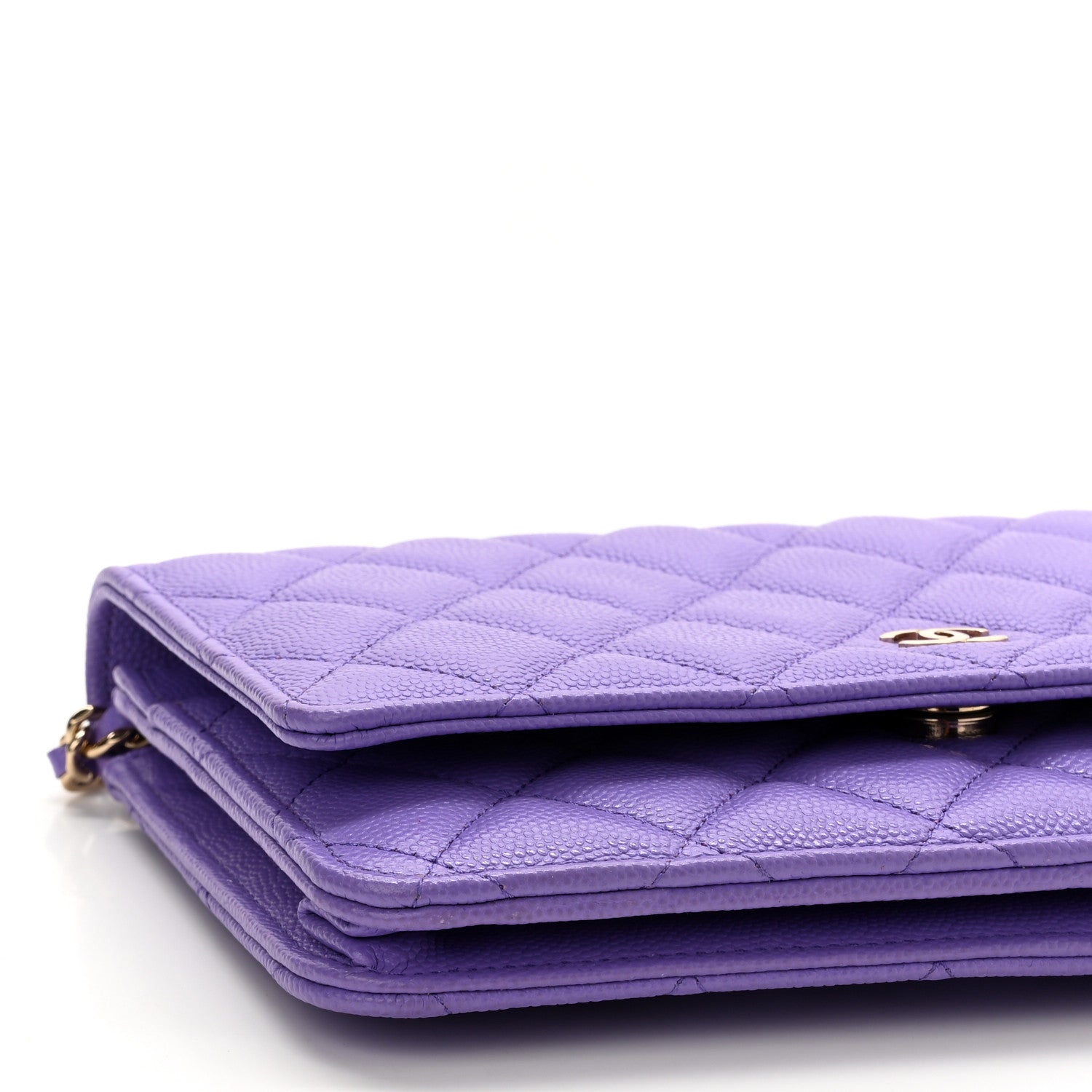 Chanel Caviar Quilted Wallet On Chain WOC Purple 10 of 12