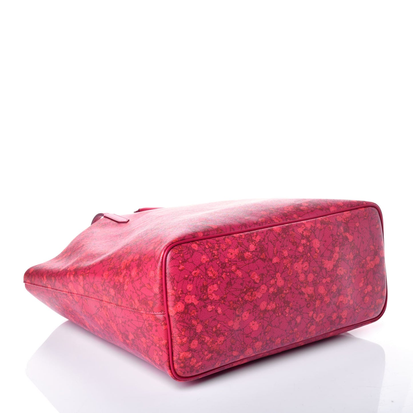Textured Coated Canvas Floral Print Large Antigona Tote Pink