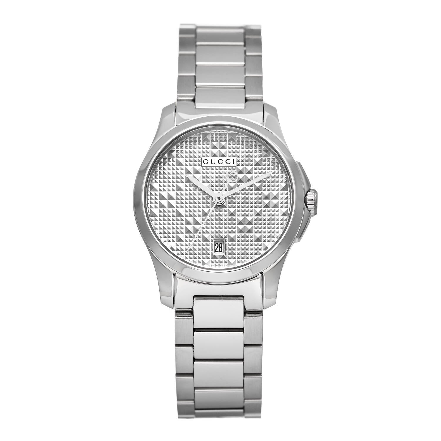 Gucci Stainless Steel 27mm G-Timeless Diamante Quartz Watch 1 of 5