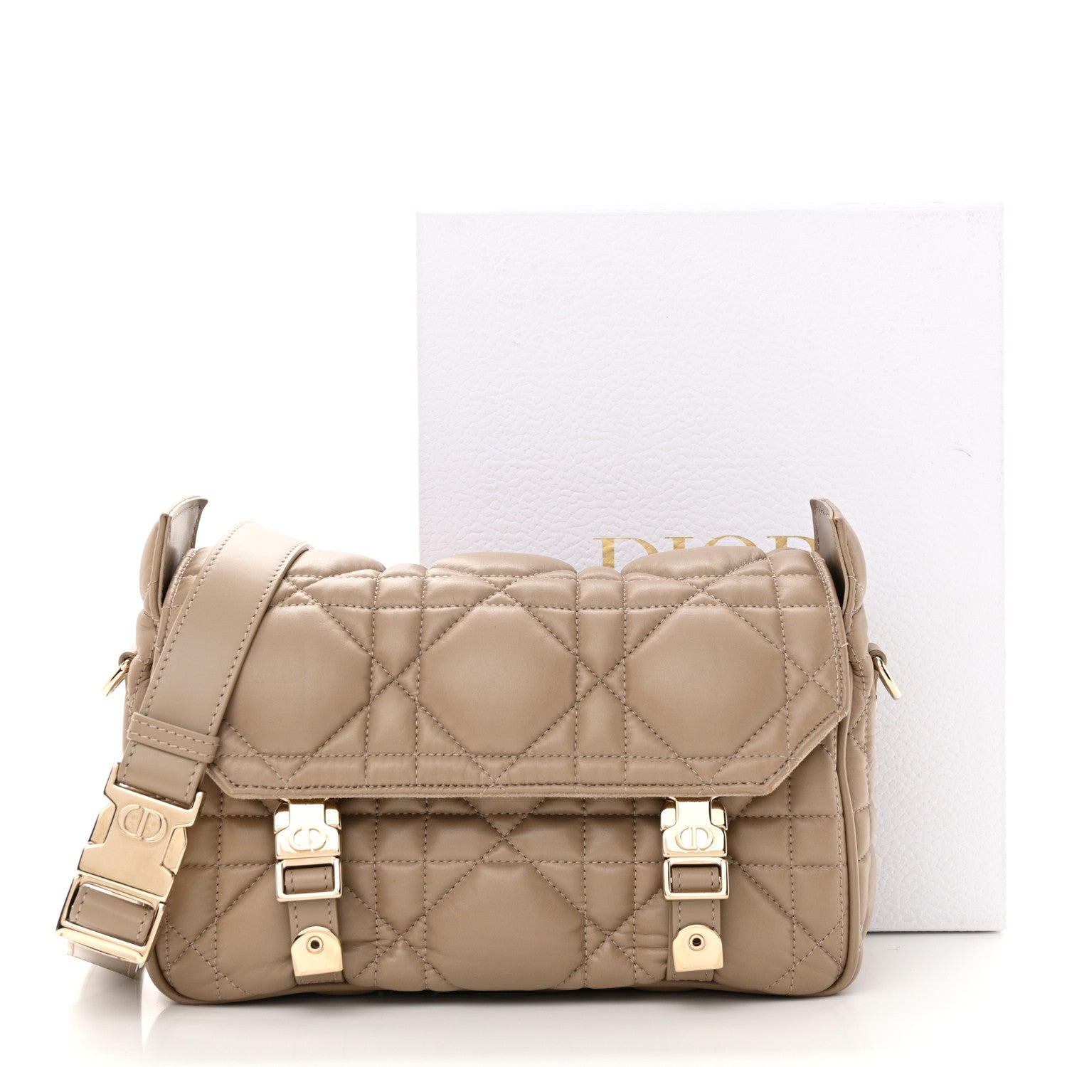 Christian Dior Calfskin Macrocannage Small Diorcamp Messenger Sand 12 of 12
