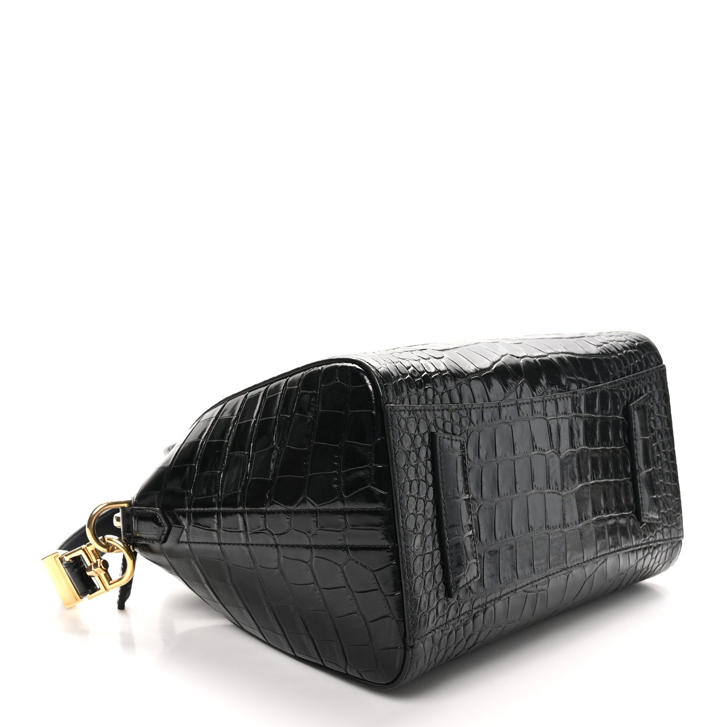 Givenchy Calfskin Crocodile Embossed Small Antigona Black 4 of 10