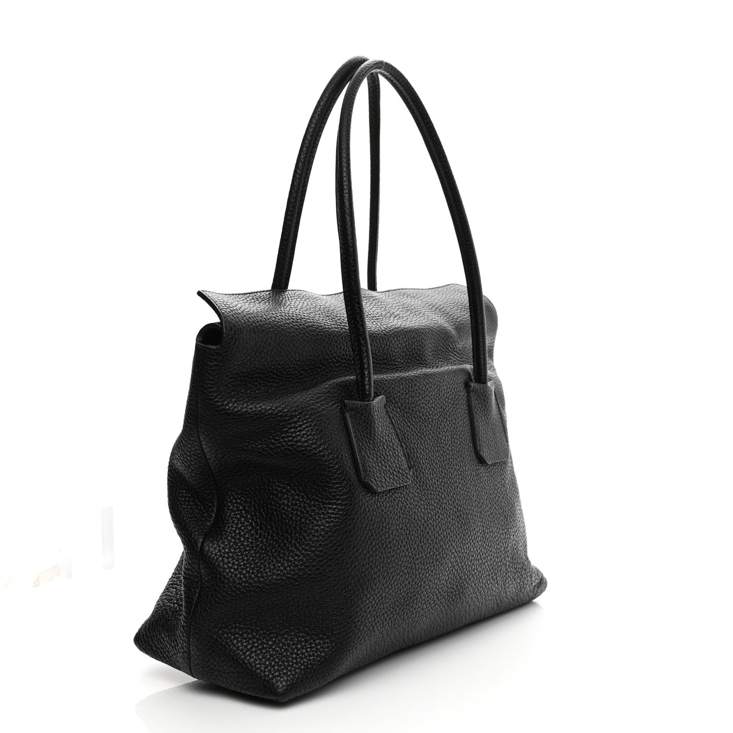 London Grainy Calfskin Medium Baynard Tote Black