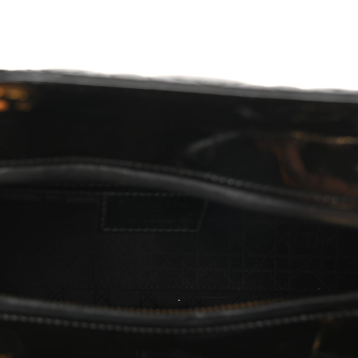 Patent Cannage Large Lady Dior Black