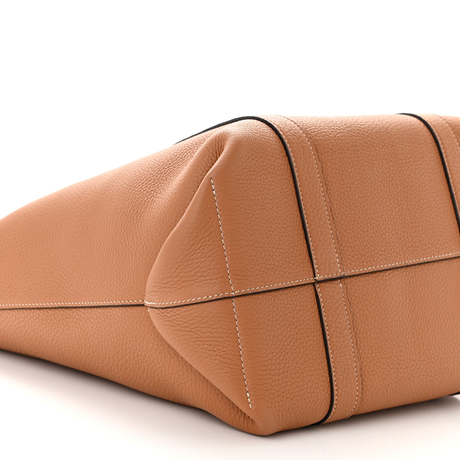 Moynat Taurillon Gex Calfskin Duo Vertical Reversible Tote Cannelle Azur 13 of 17