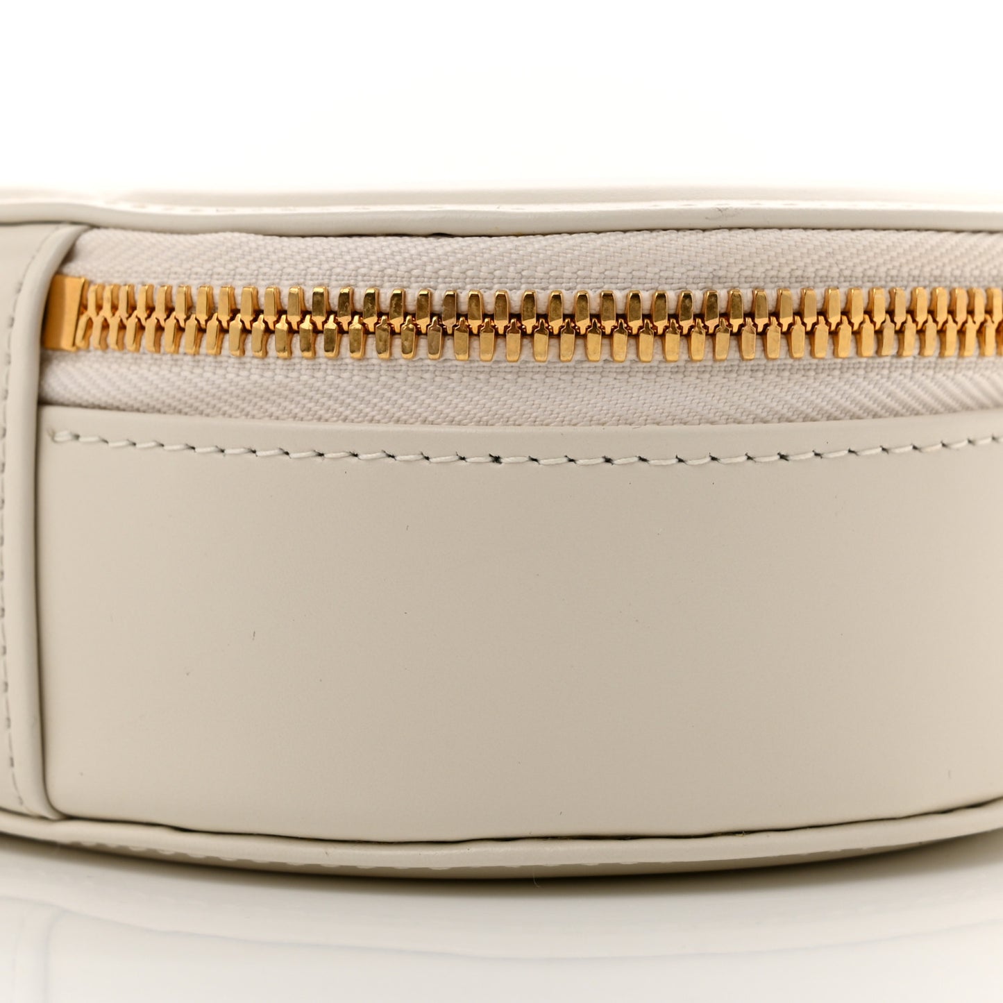 Calfskin CD Signature Oval Crossbody Camera Bag Latte