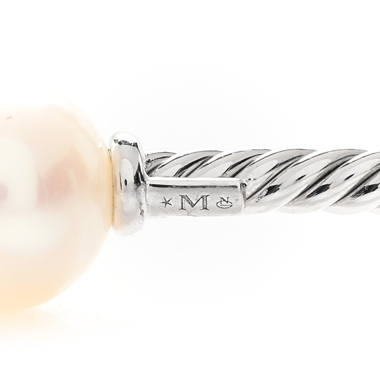 18K White Gold Pearl 9mm Solari Bracelet