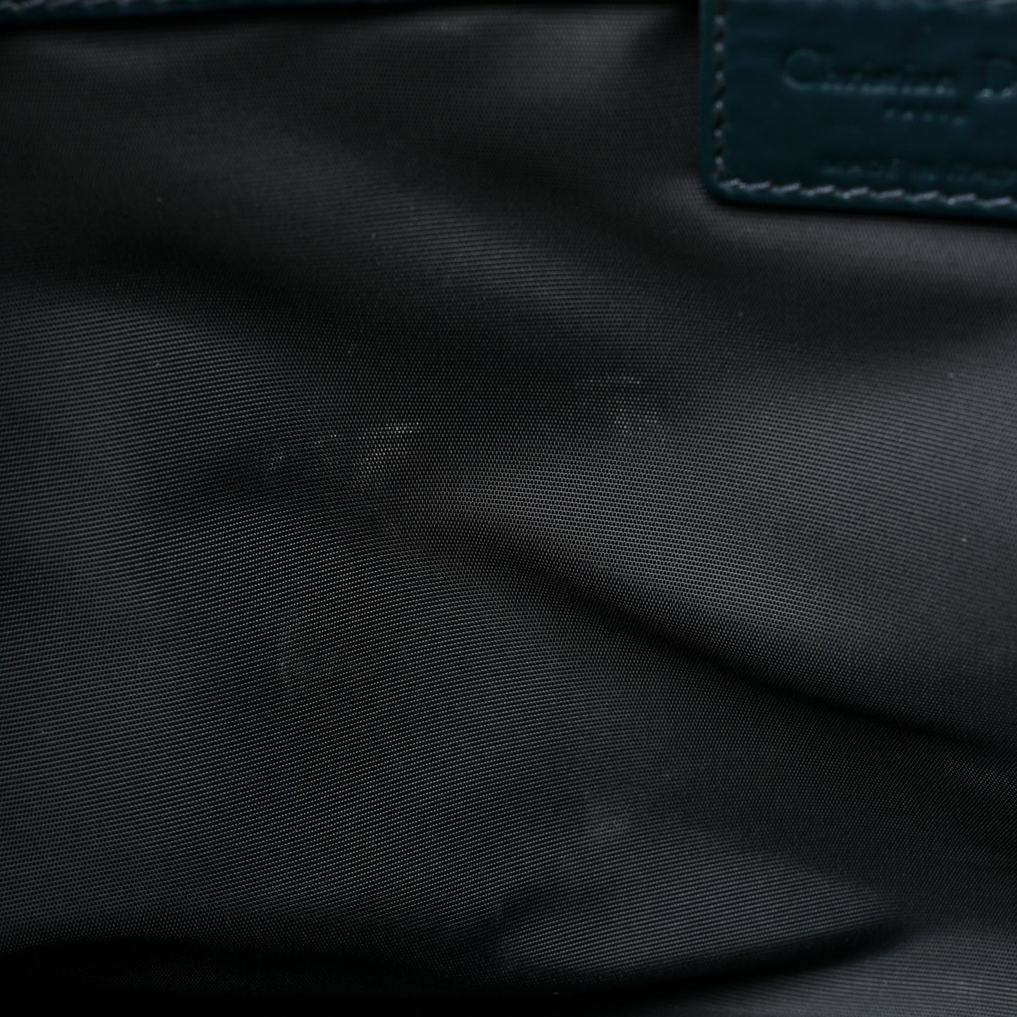 Patent Cannage Large Dior Soft Shopping Tote Turquoise