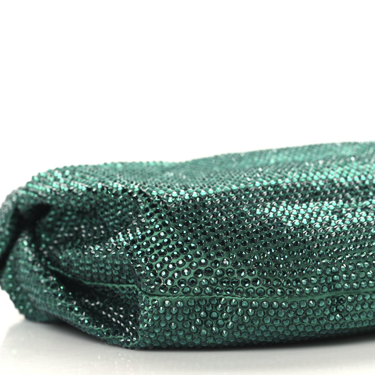 Bottega Veneta Crystal Embellished Satin Mini Hotfix Jodie Emerald 9 of 10