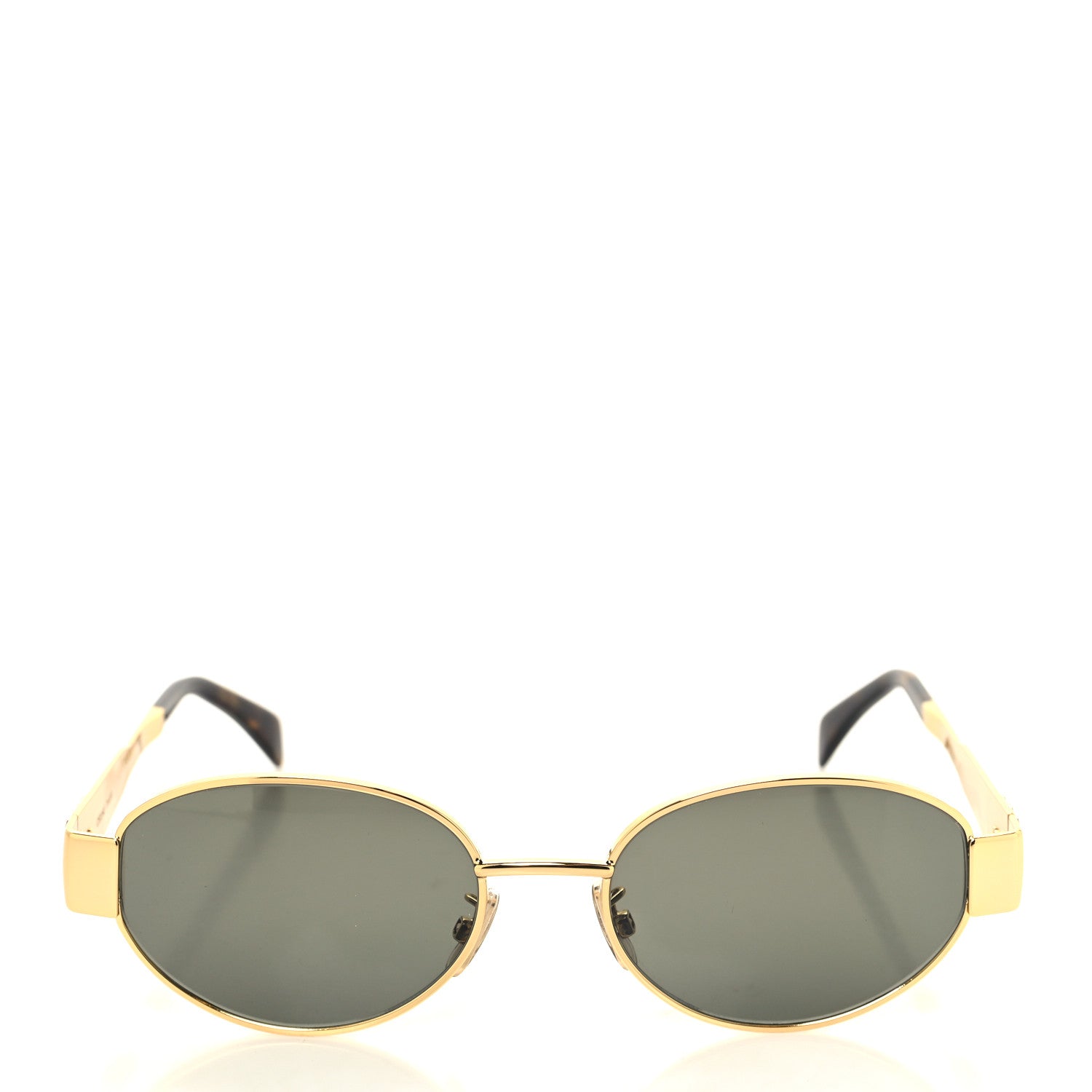 Celine Metal Triomphe 01 Sunglasses CL40235U Gold Green 2 of 7