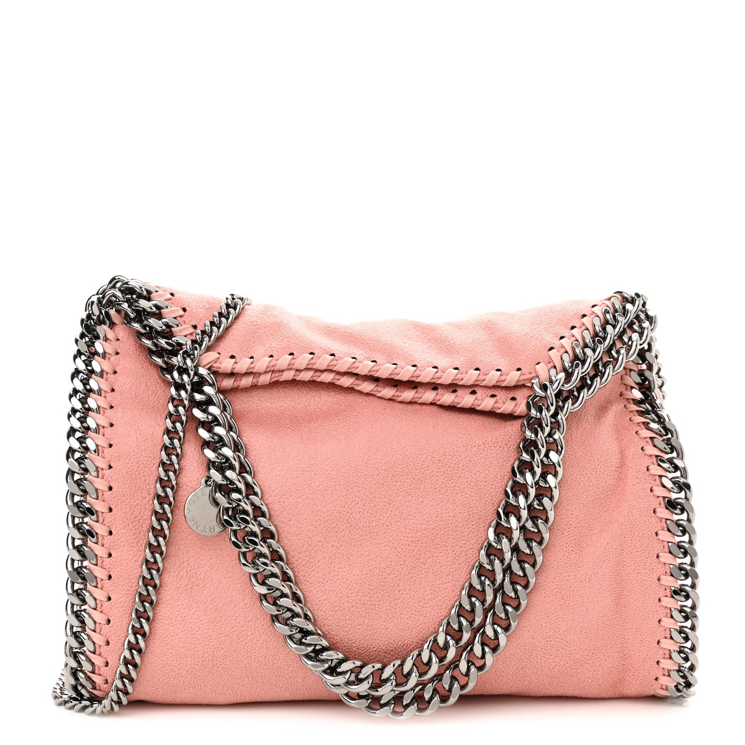 Stella McCartney Shaggy Deer Mini Falabella Fold Over Tote Pink