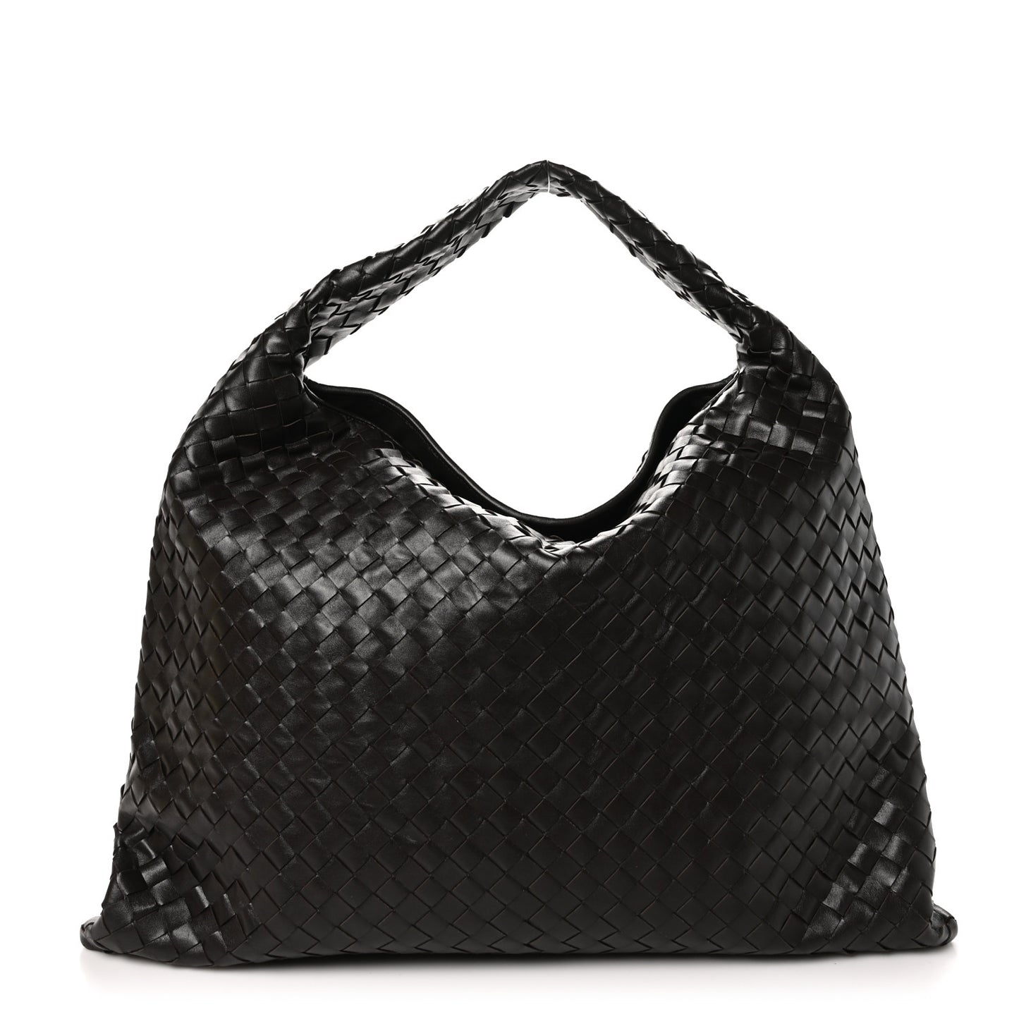 Calfskin Intrecciato Large Hop Ebano
