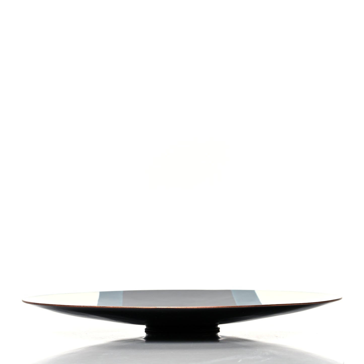 Enameled Copper Sialk Round Centerpiece Encre