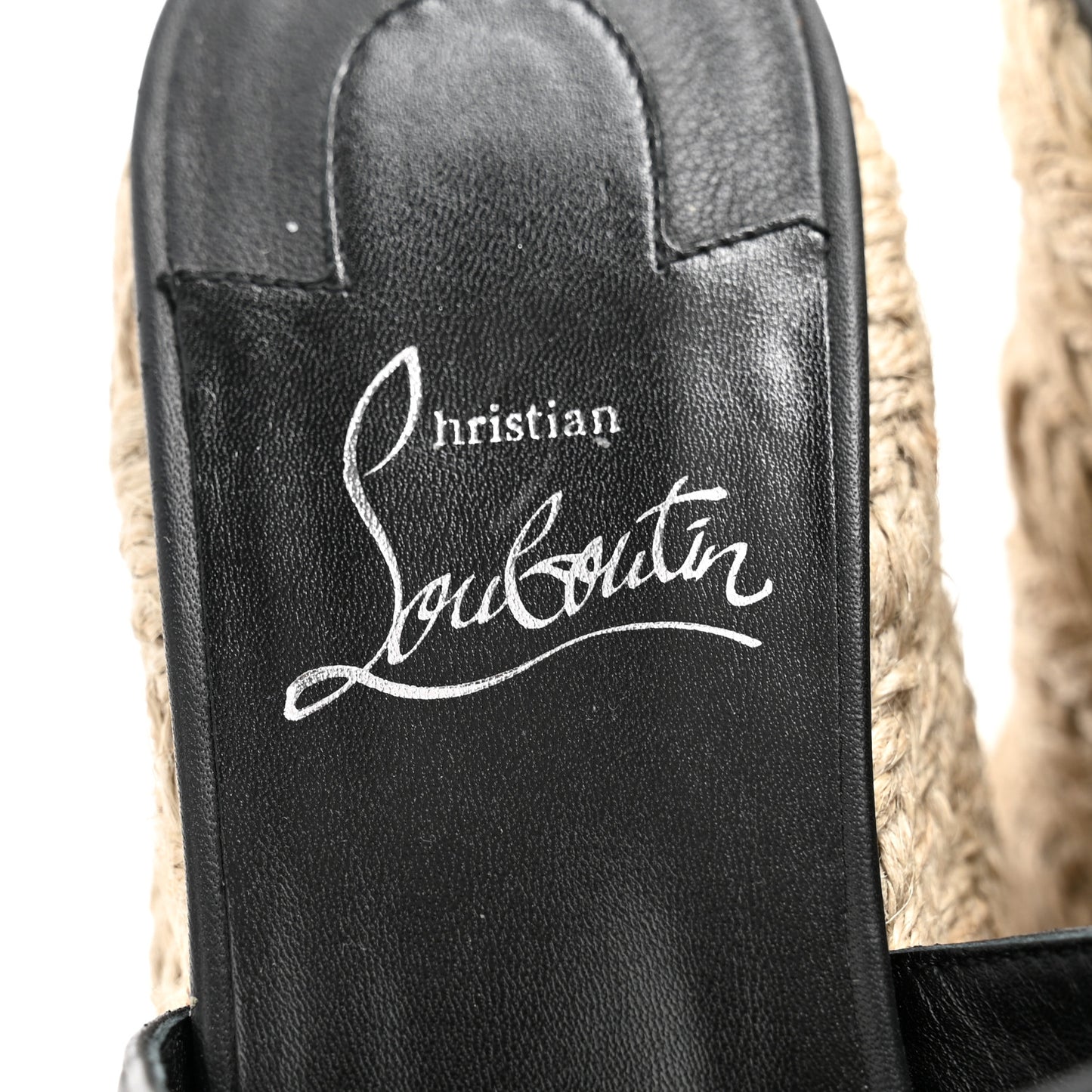 Calfskin Ariella Zeppa 130 Espadrille Sandals 37 Black Naturel