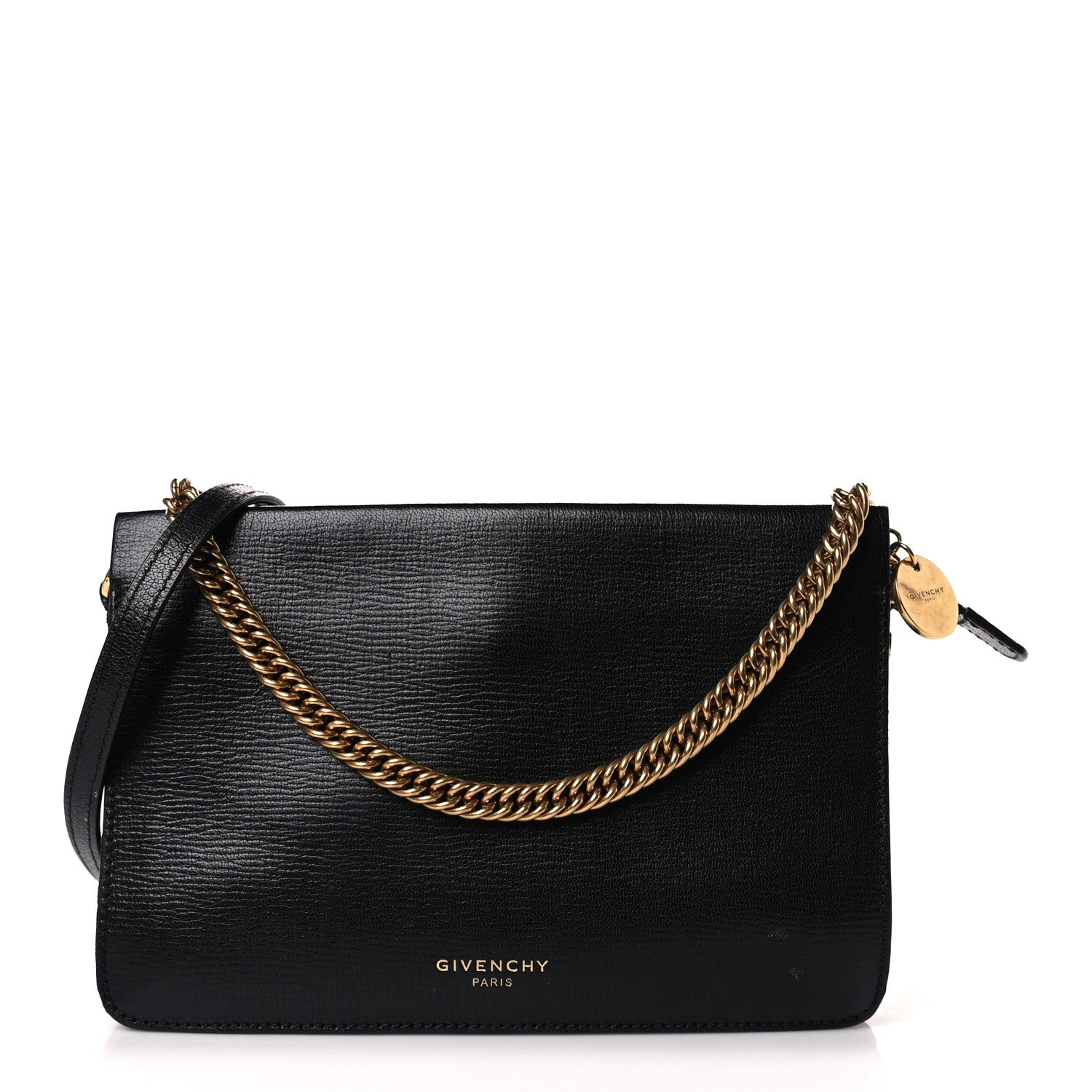 Givenchy Textured Calfskin Cross 3 Crossbody Bag Black 1302129