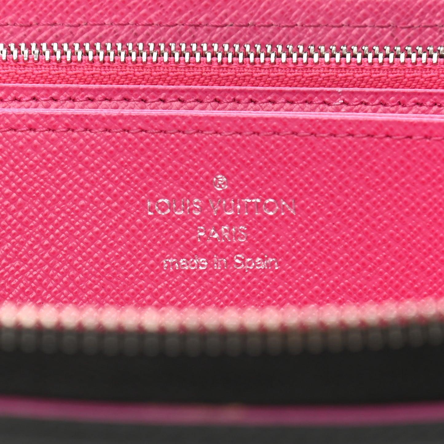 Epi Zippy Wallet Black Hot Pink