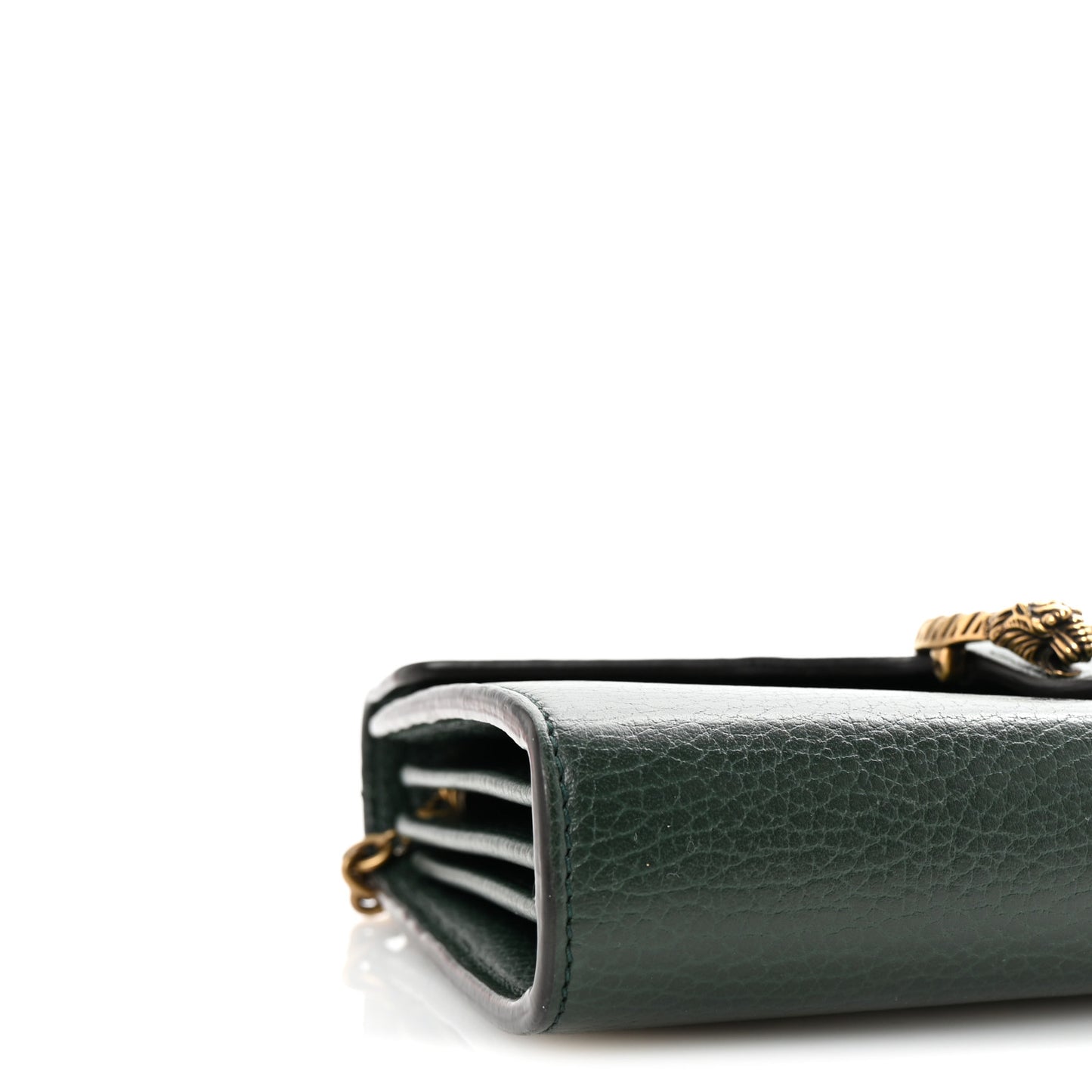 Calfskin Garden Dionysus Chain Wallet Emerald