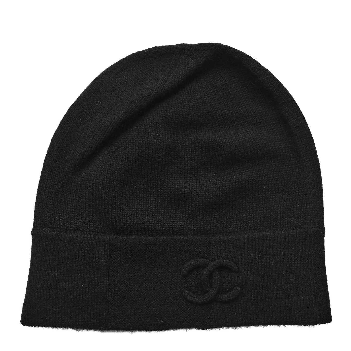 Cashmere Blend CC Beanie Hat Black