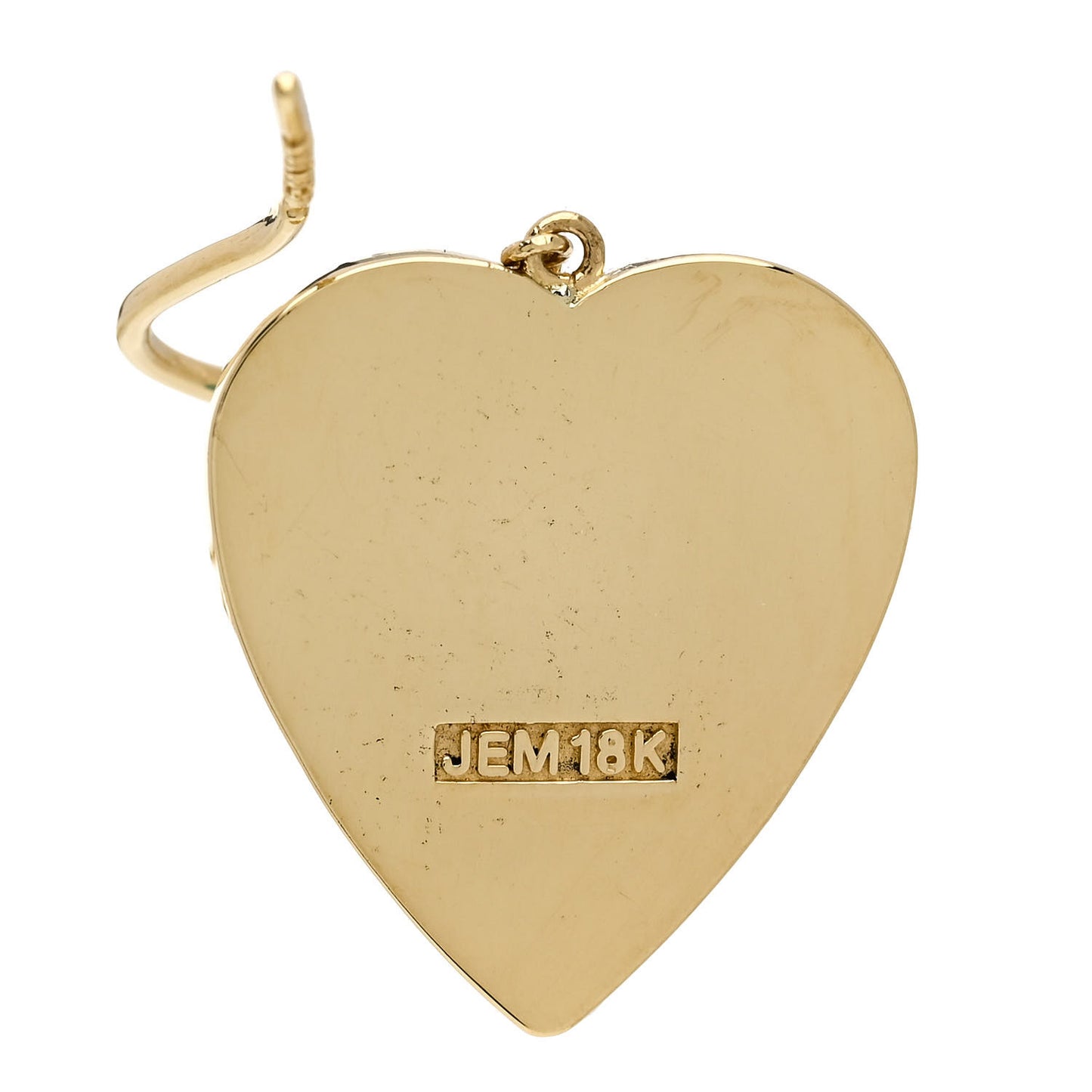 18K Yellow Gold Diamond Turquoise Inlay Heart Earrings