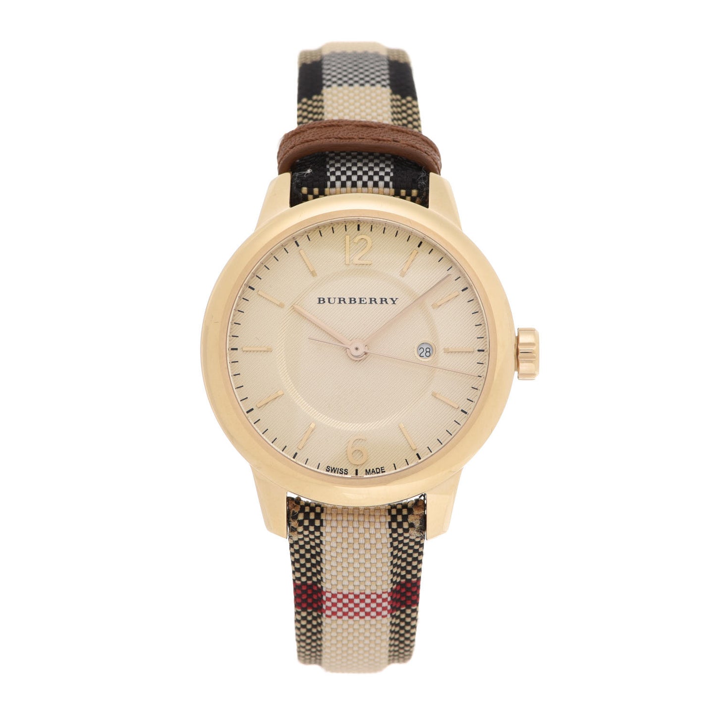 Stainless Steel Calfskin 32mm Quartz Watch Beige BU10104