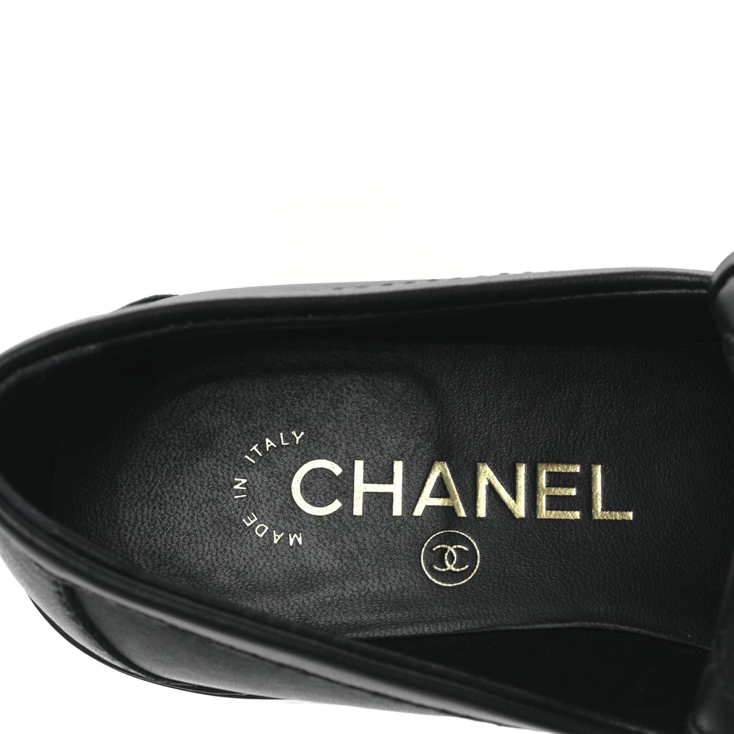 Lambskin Quilted CC Turnlock Loafers 36 Black