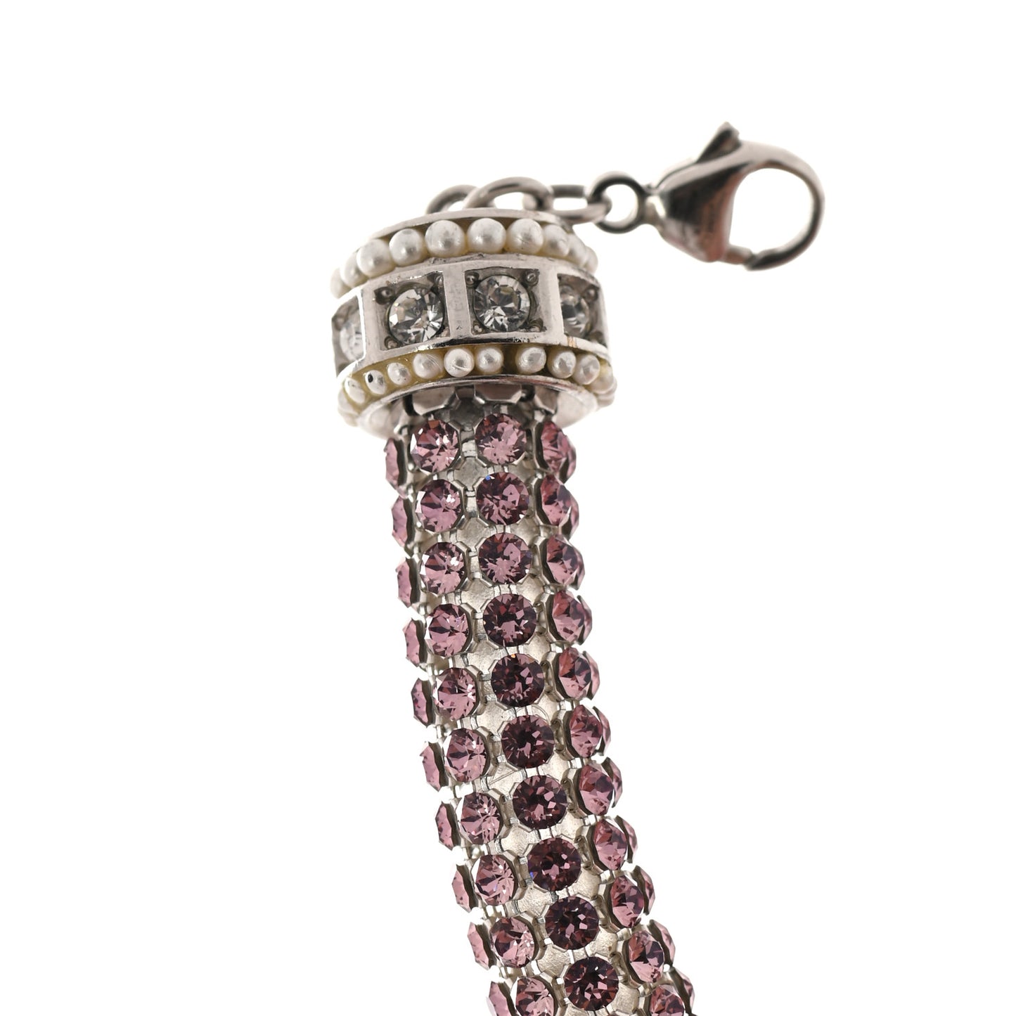 Crystal CC Logo Choker Necklace Pink