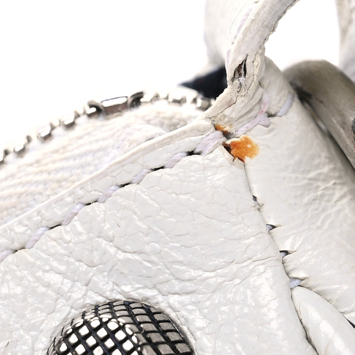 Agneau Arena Le Cagole Shoulder Bag XS Optic White