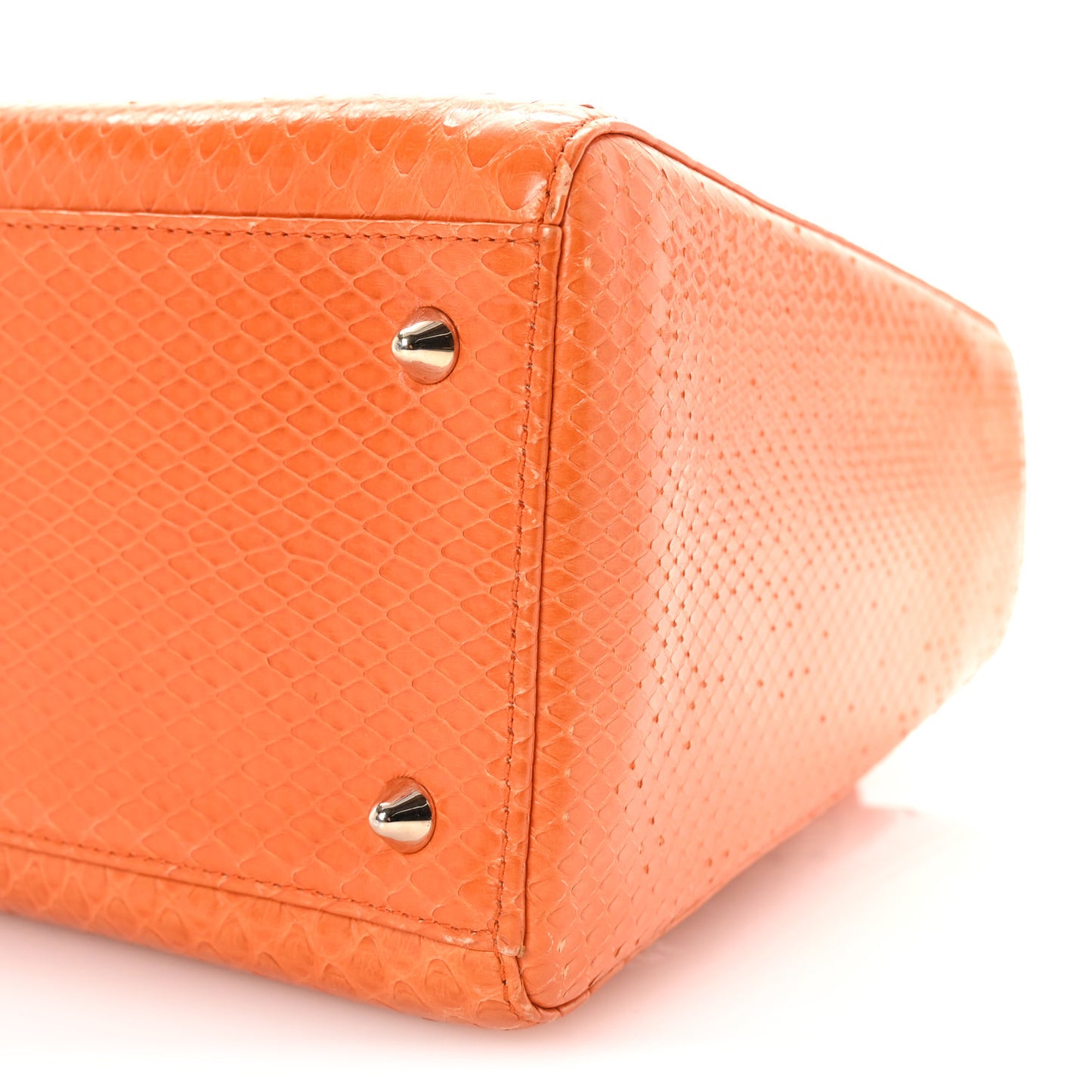 Snakeskin Medium Lady Dior Orange