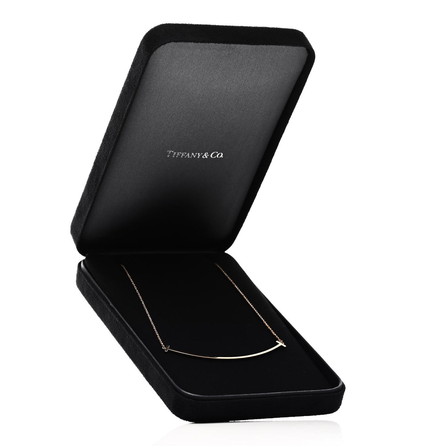 18K Rose Gold Large T Smile Pendant Necklace