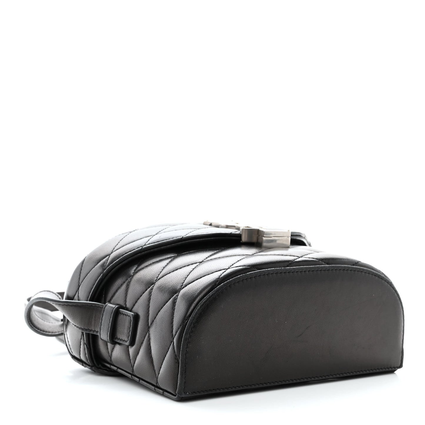 Lambskin Quilted Monogram June Box Bag Black
