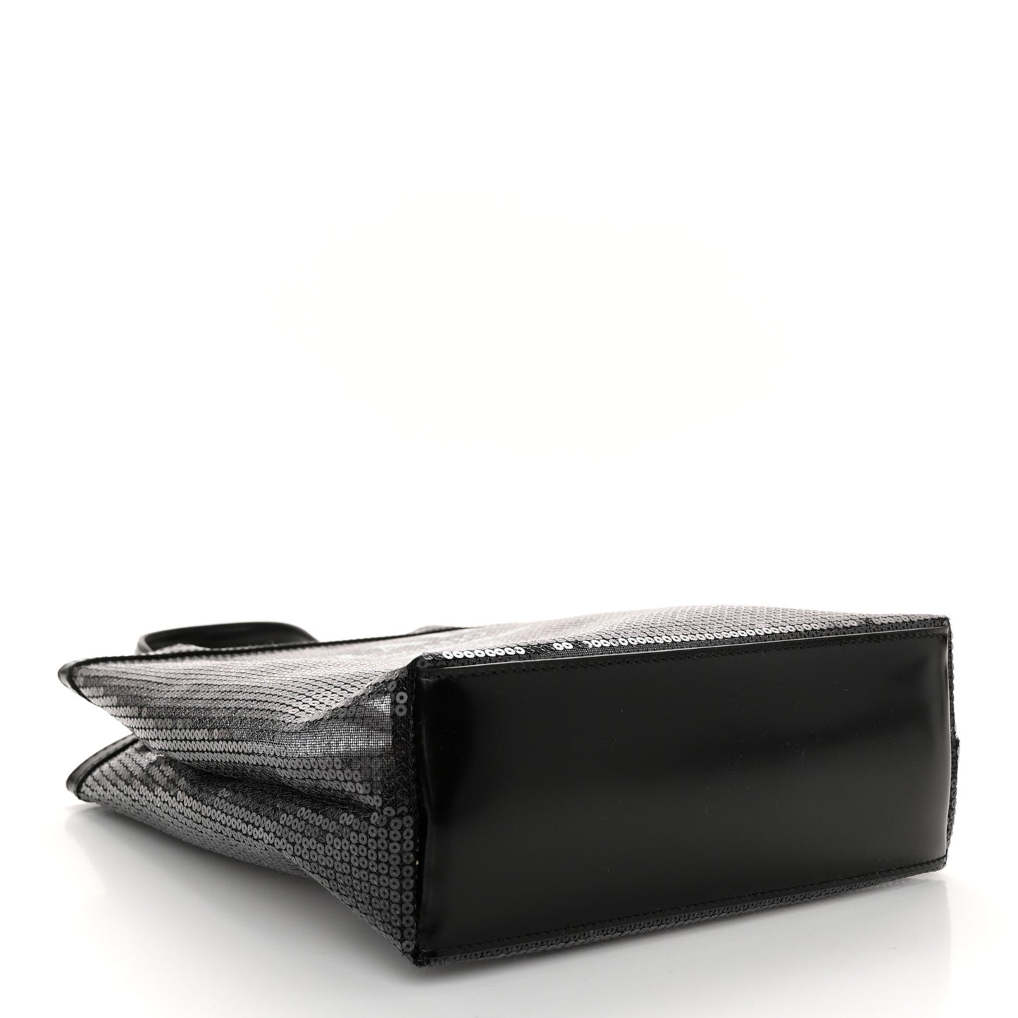 Sequin Rete Paillettes Small Tote Bag Black