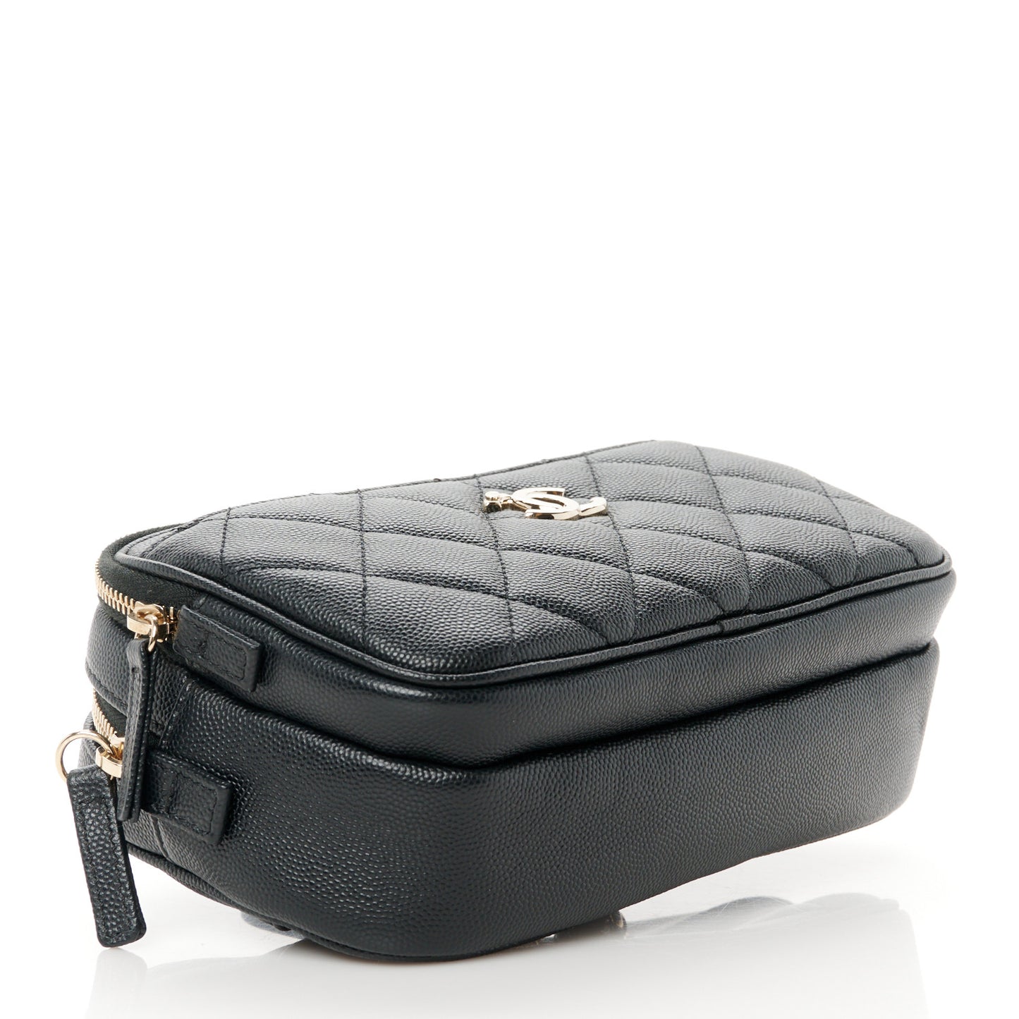 Caviar Quilted Waist Bag With Pouch Black