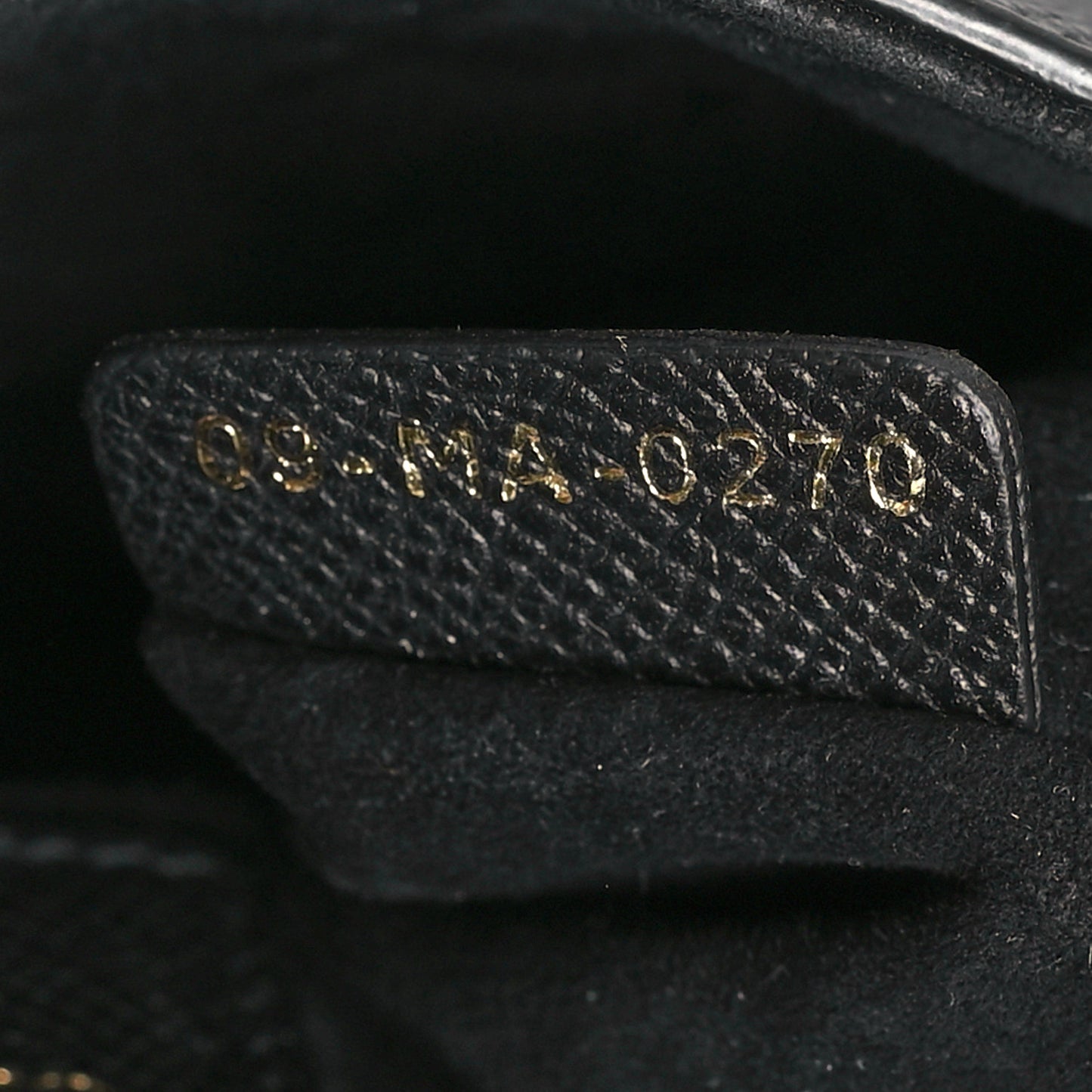 Grained Calfskin Mini Saddle Bag Black