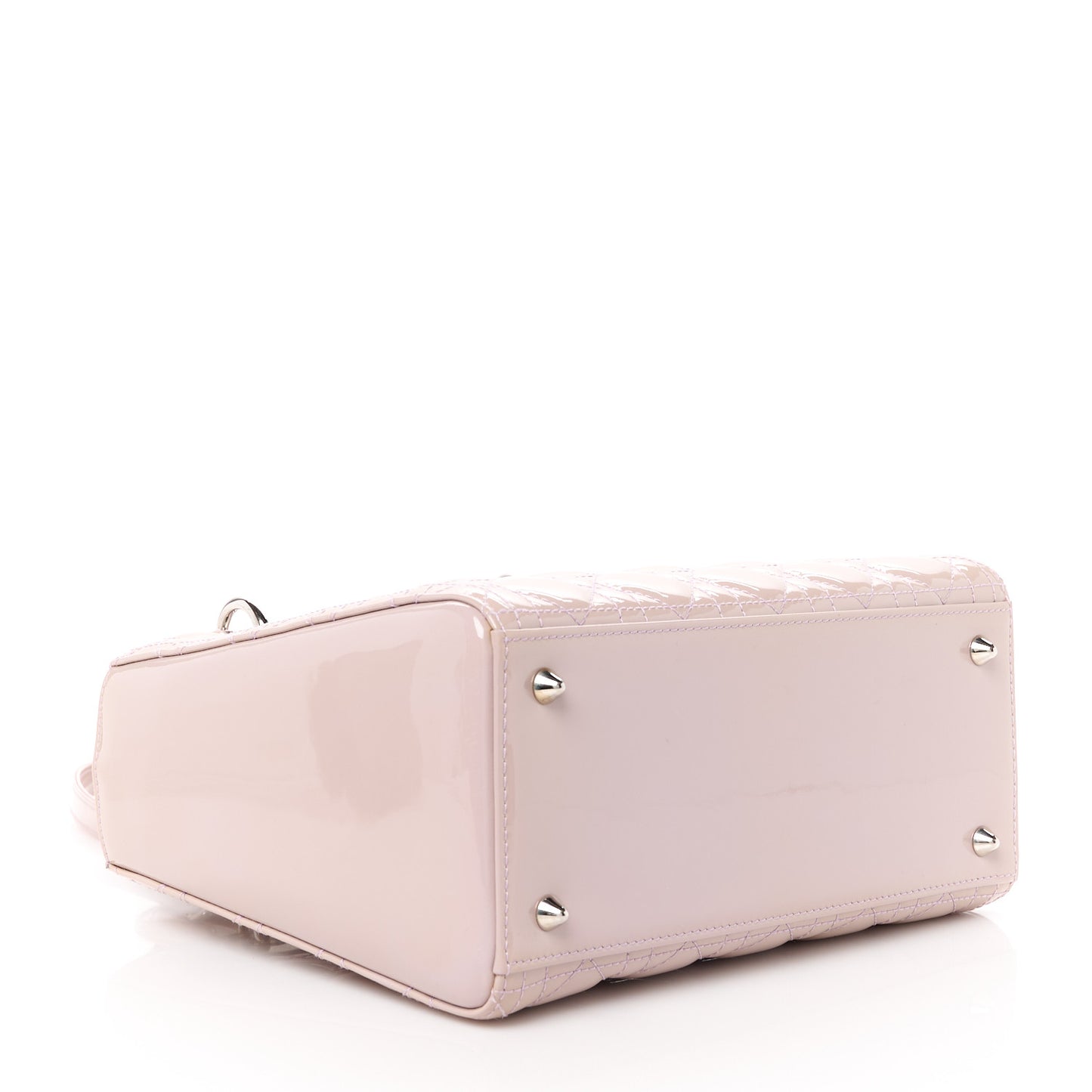Patent Cannage Medium Lady Dior Light Pink