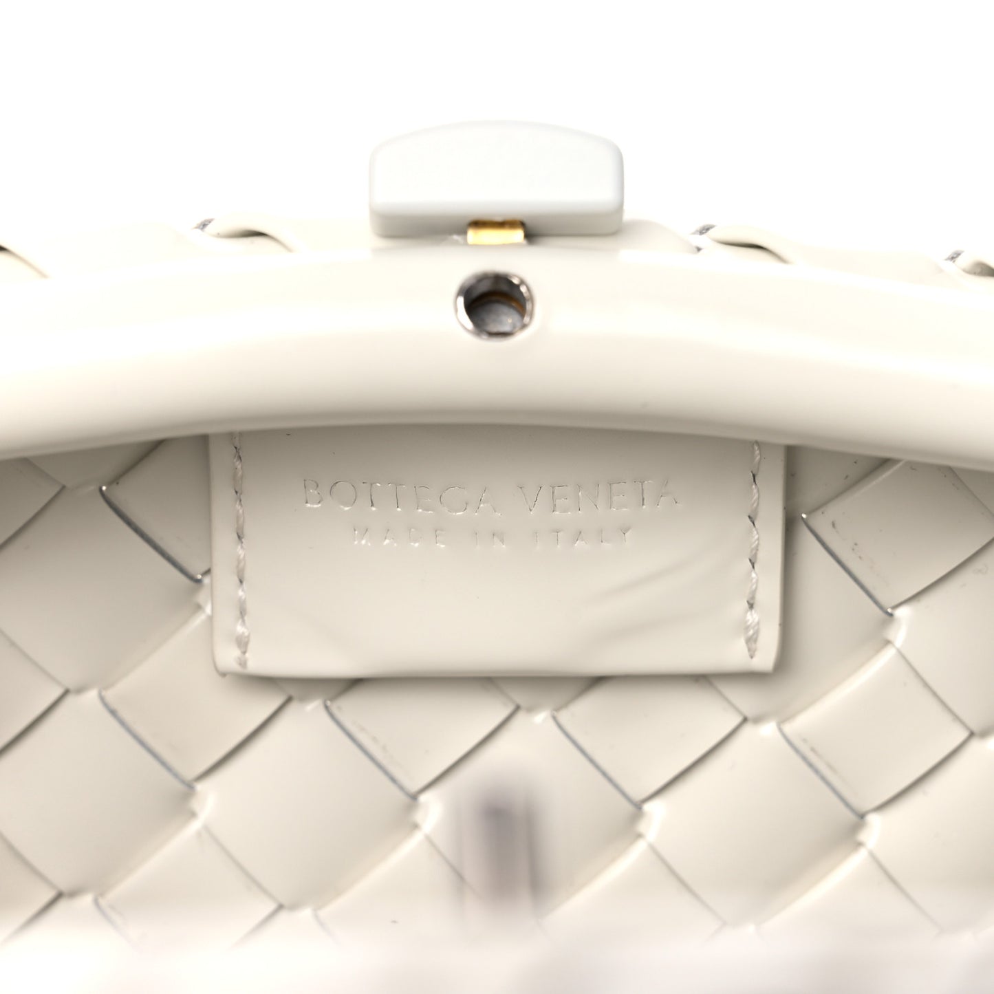 Nappa Intrecciato Small Handle Bag Chalk