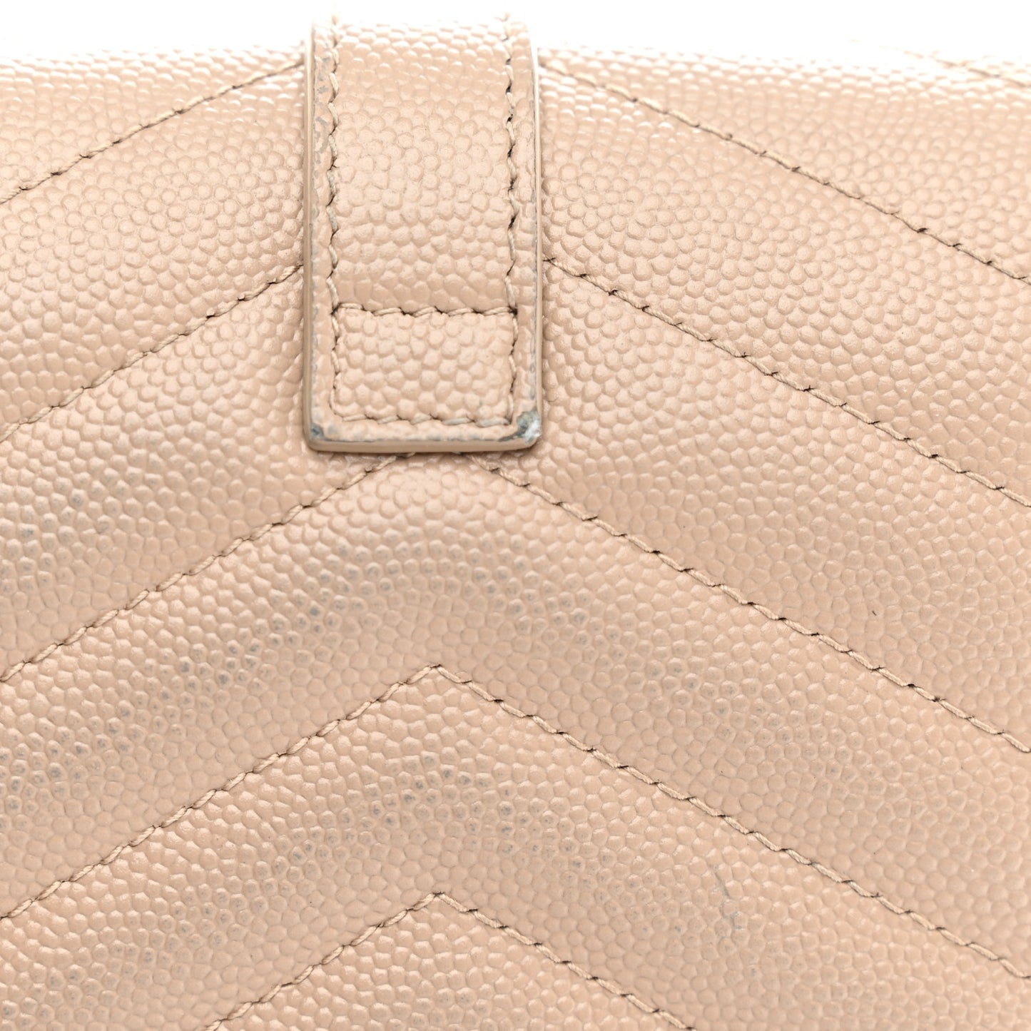 Grain De Poudre Mixed Matelasse Triquilt Monogram Chain Wallet Dark Beige