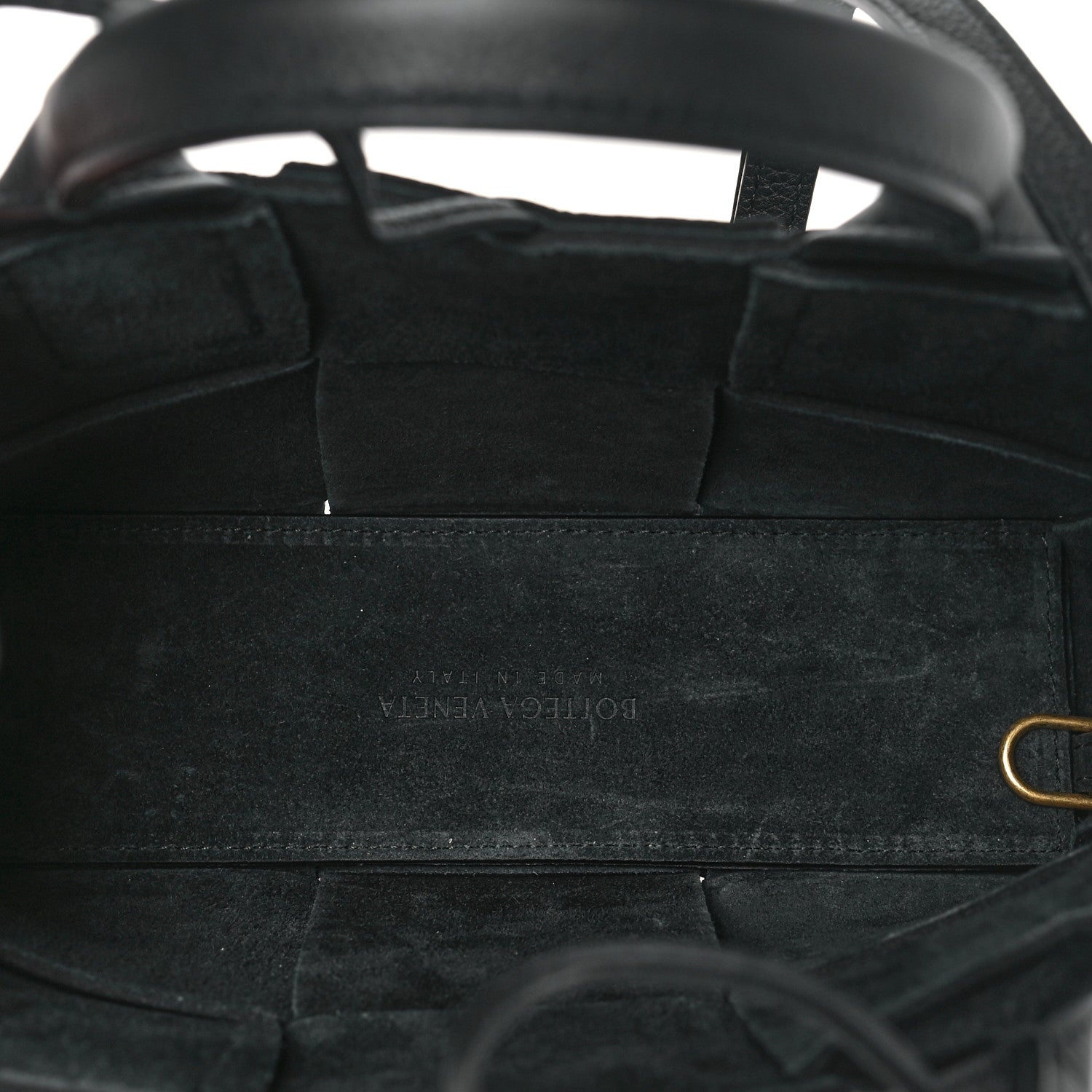 Bottega Veneta Grained Calfskin Intrecciato Candy Arco Tote Black 6 of 10