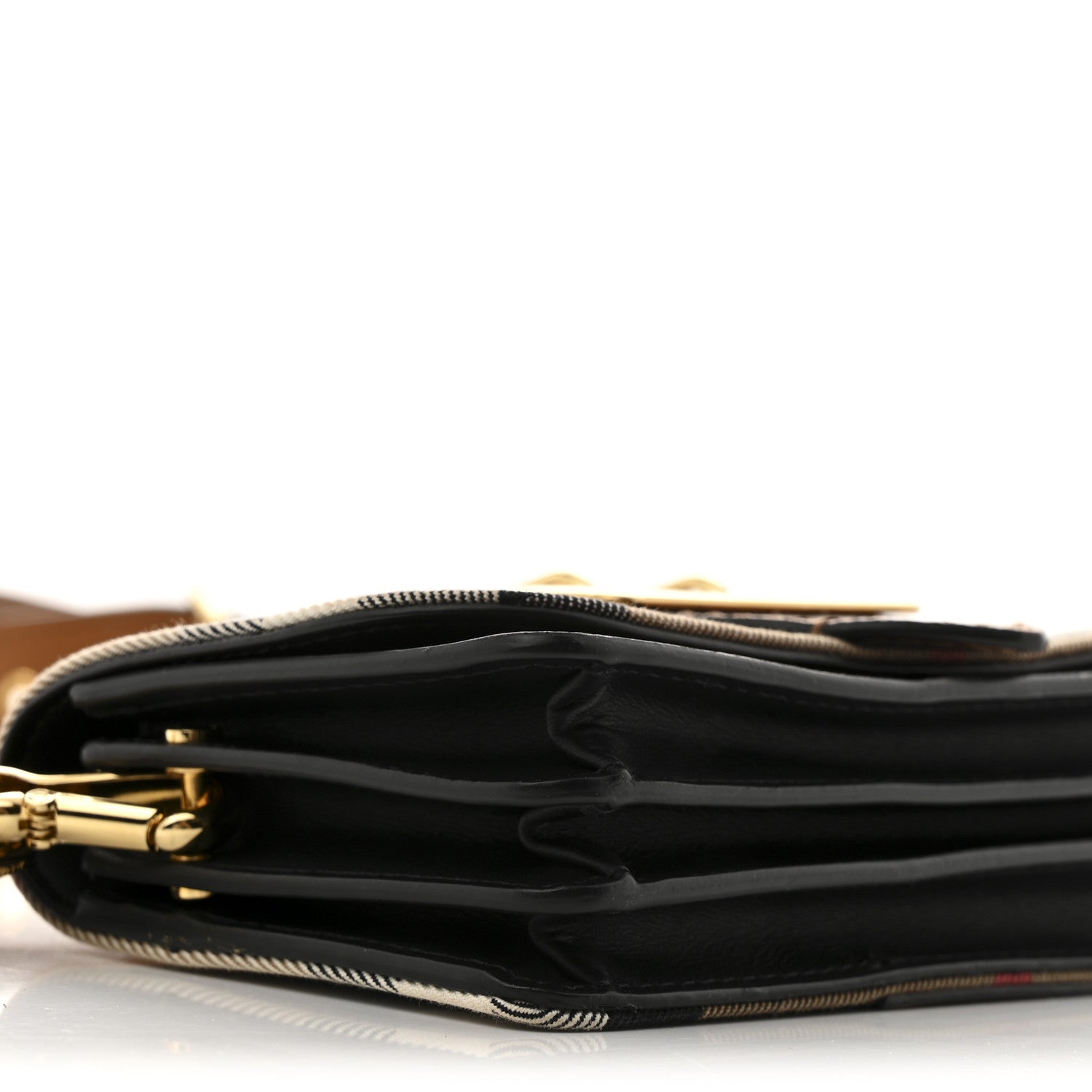 Burberry House Check Bridle Calfskin Small Madison Buckle Bag Tan 11 of 16