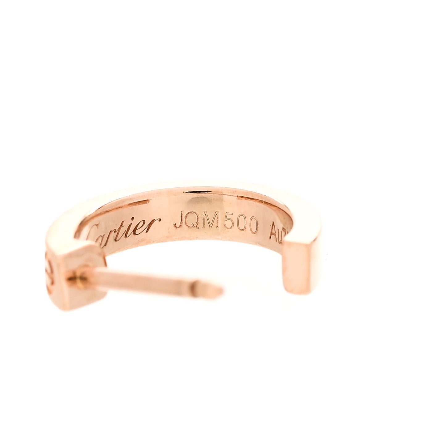 18K Pink Gold Small LOVE Hoop Earrings