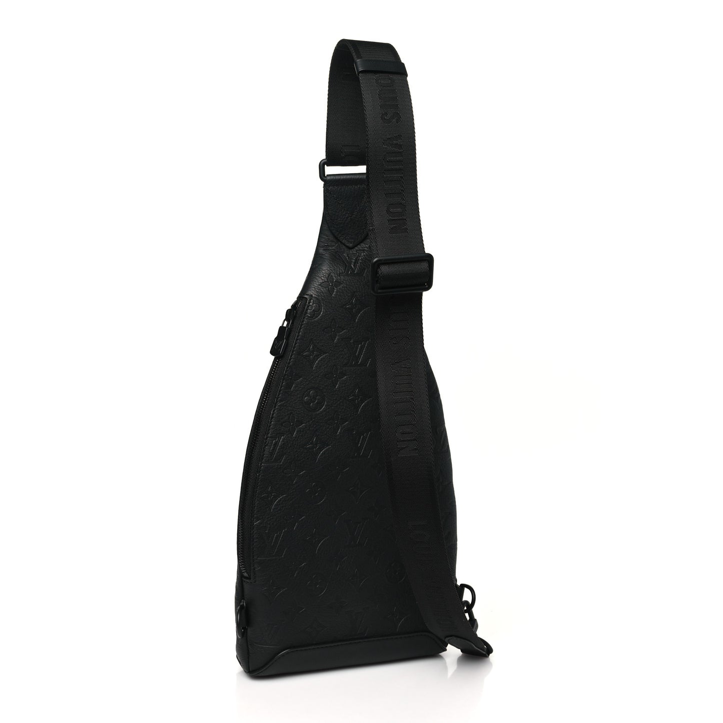 Calfskin Shadow Monogram Duo Slingbag Black