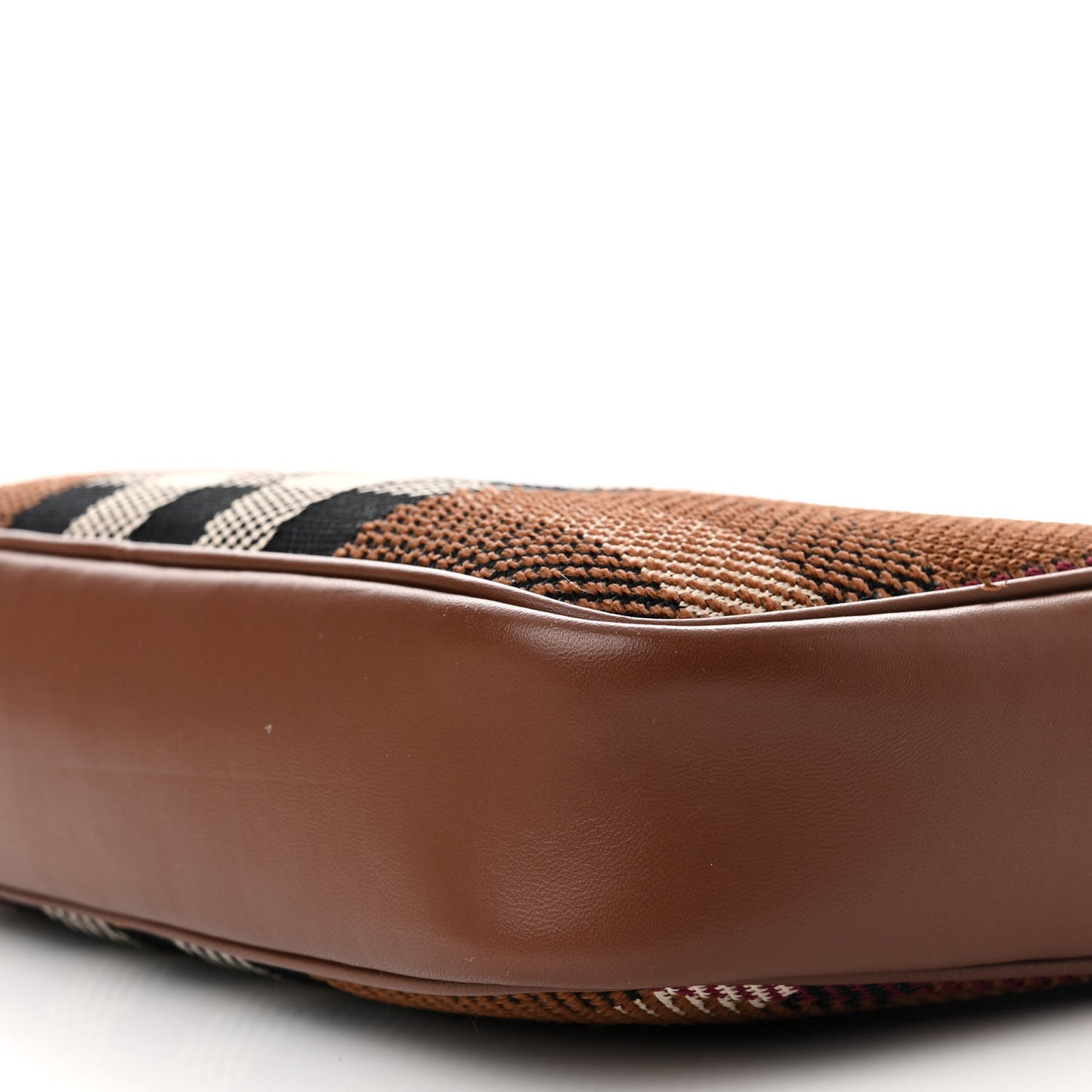 Calfskin Check Small Lola Camera Bag Dark Birch Brown